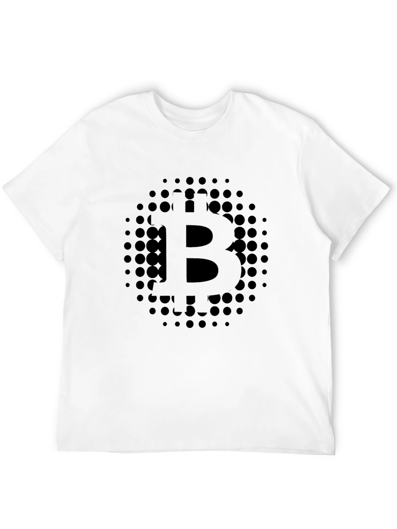 Bitcoin Dot Matrix Graphic Tee - Black Crypto Shirt