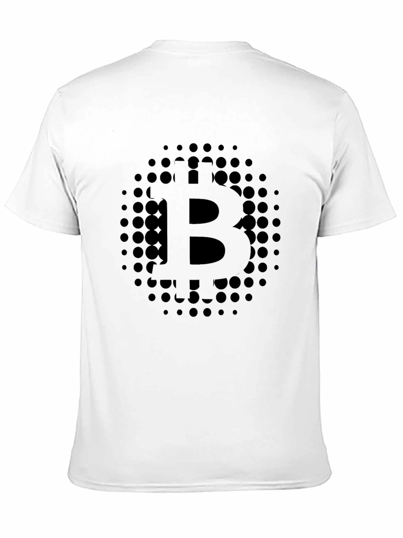 Bitcoin Dot Matrix Graphic Tee - Black Crypto Shirt