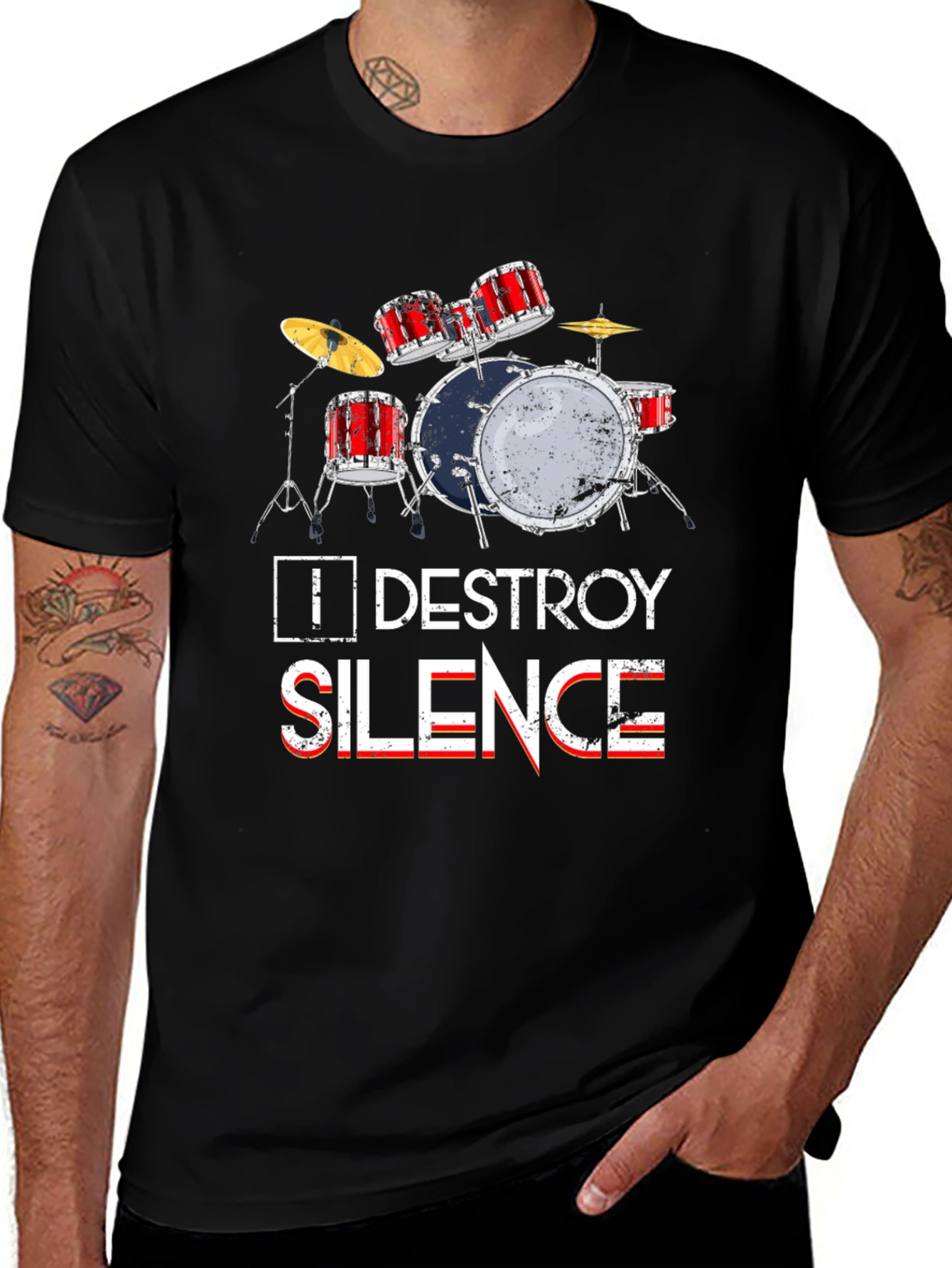 Destroy Silence Drum T-Shirt