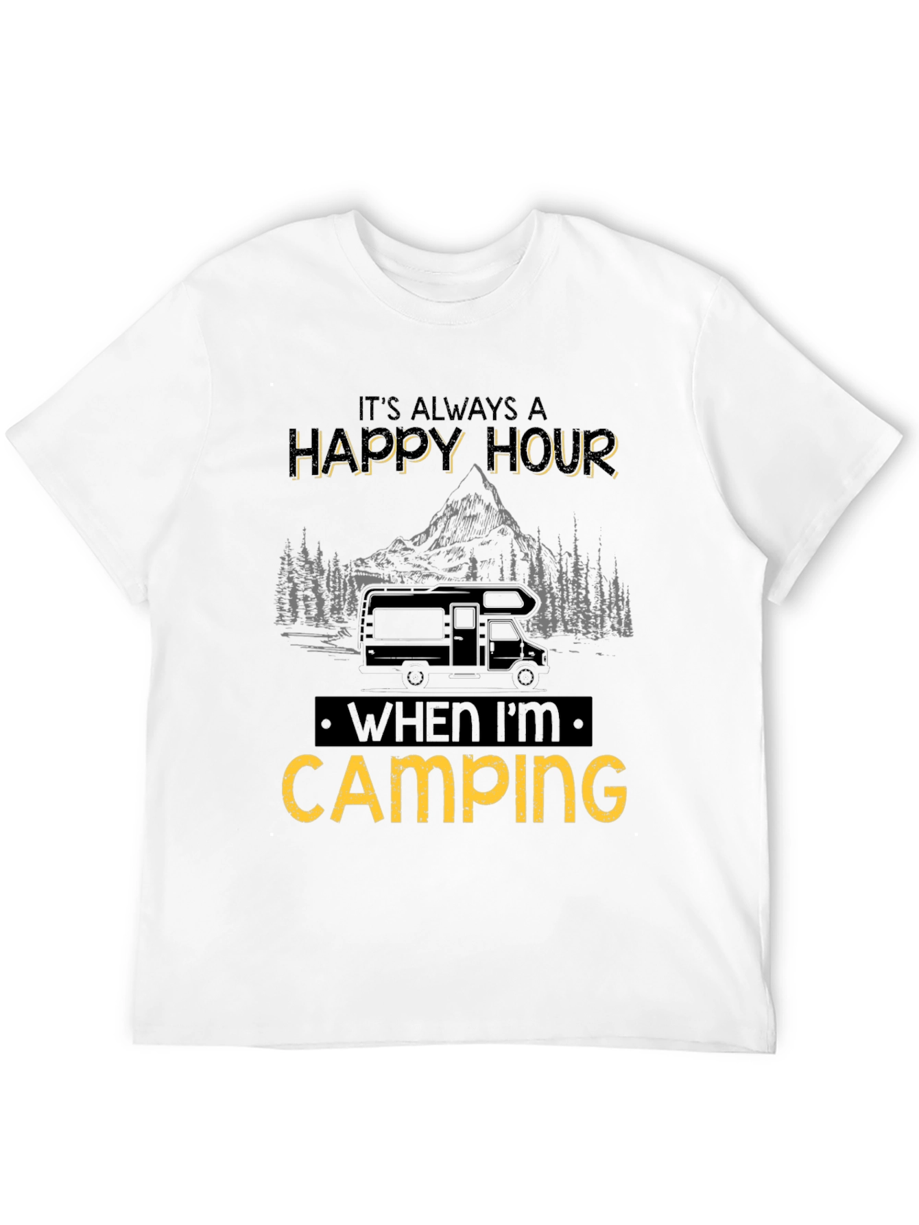 Happy Hour Camping Graphic Tee