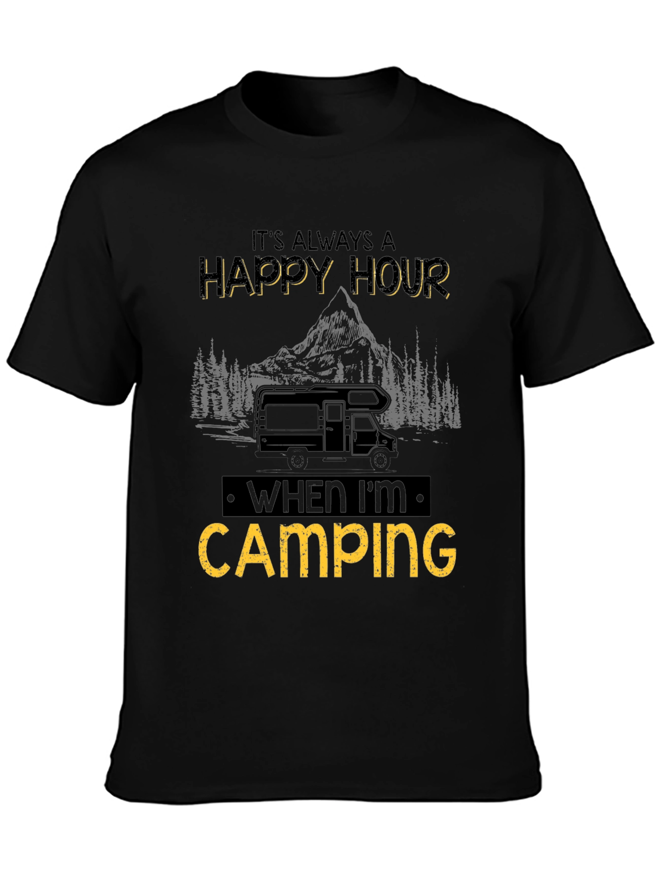 Happy Hour Camping Graphic Tee