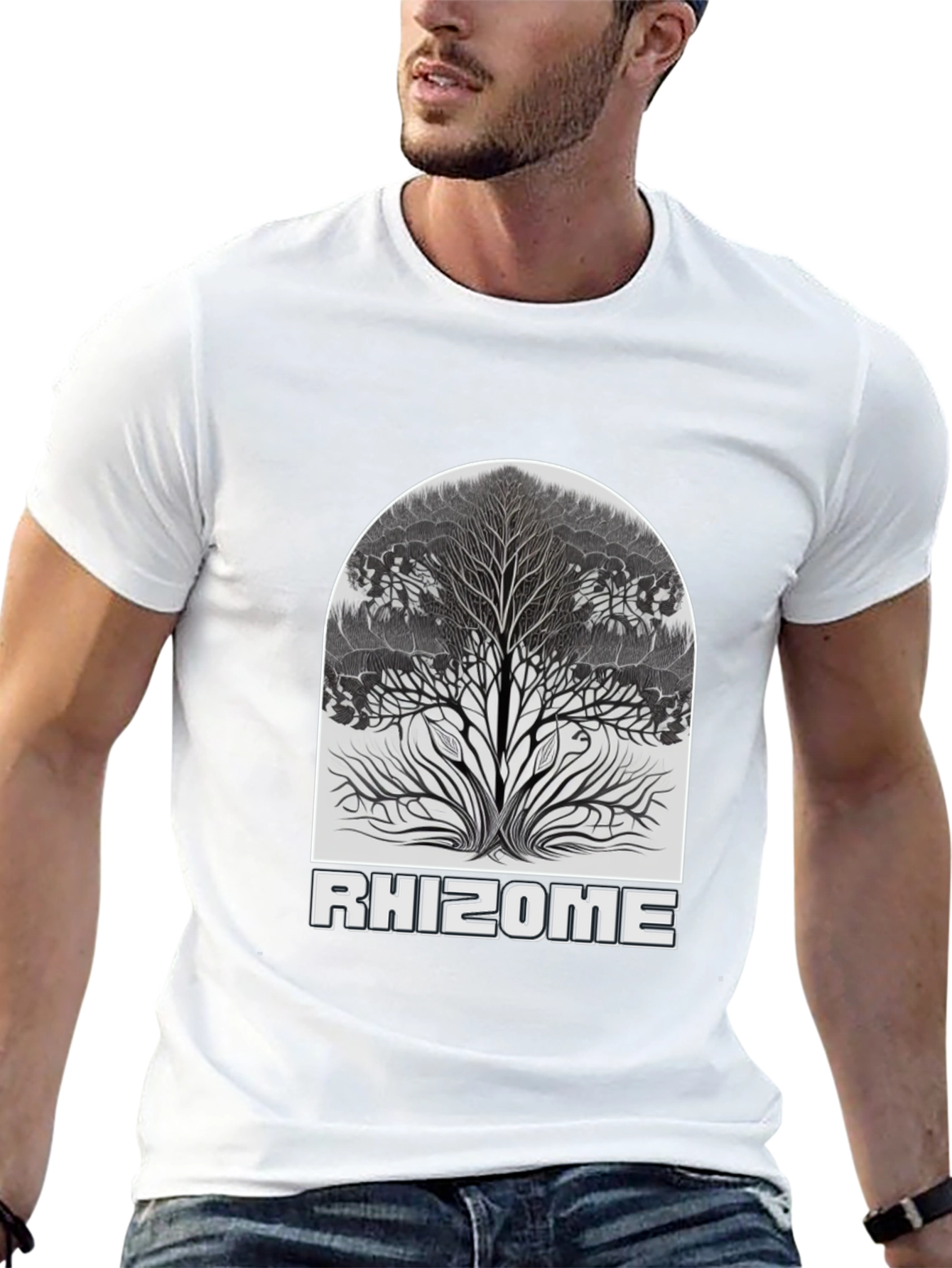 Rhizome Tree Graphic Tee - Stylish Nature Design