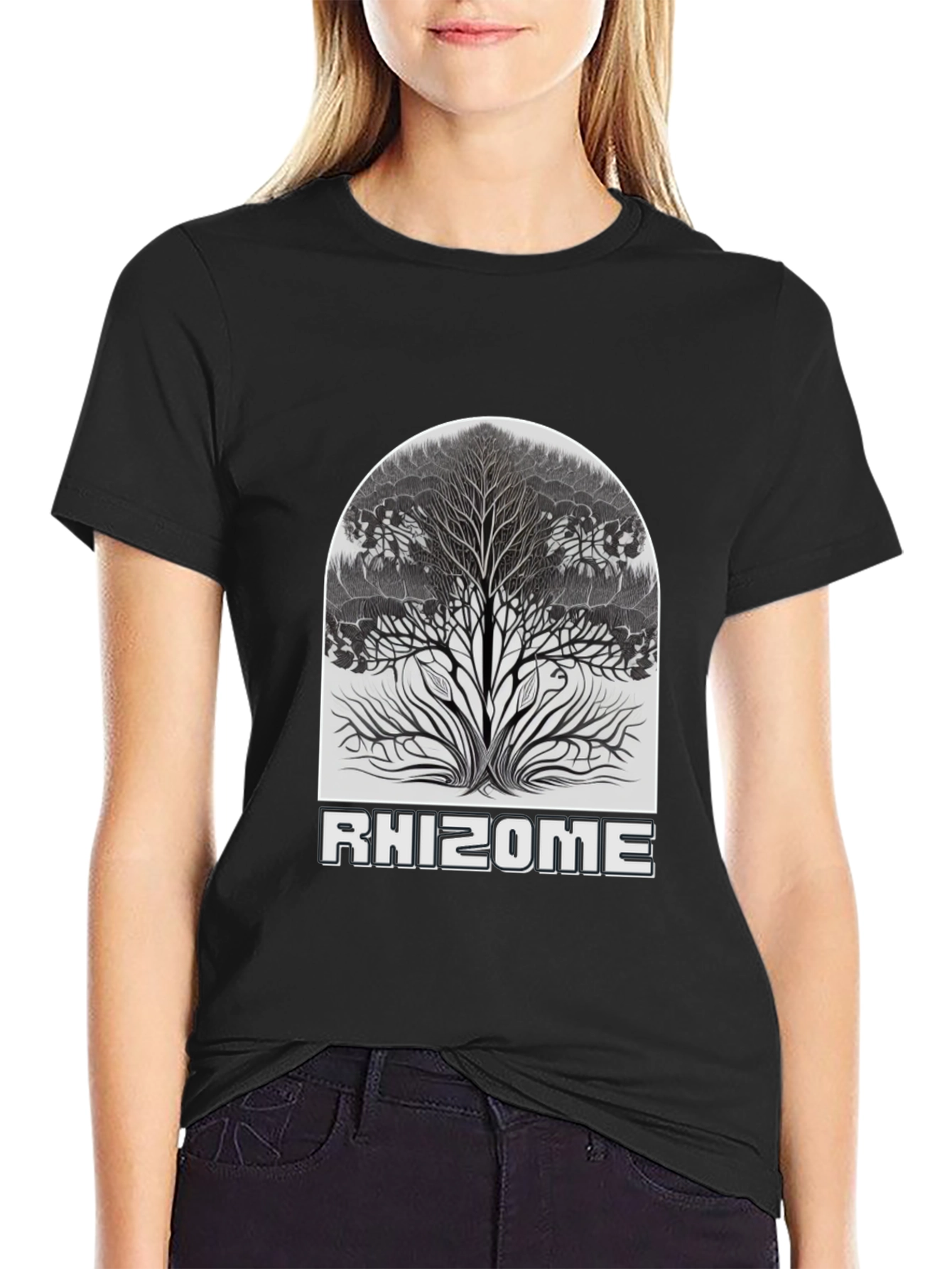 Rhizome Tree Graphic Tee - Stylish Nature Design