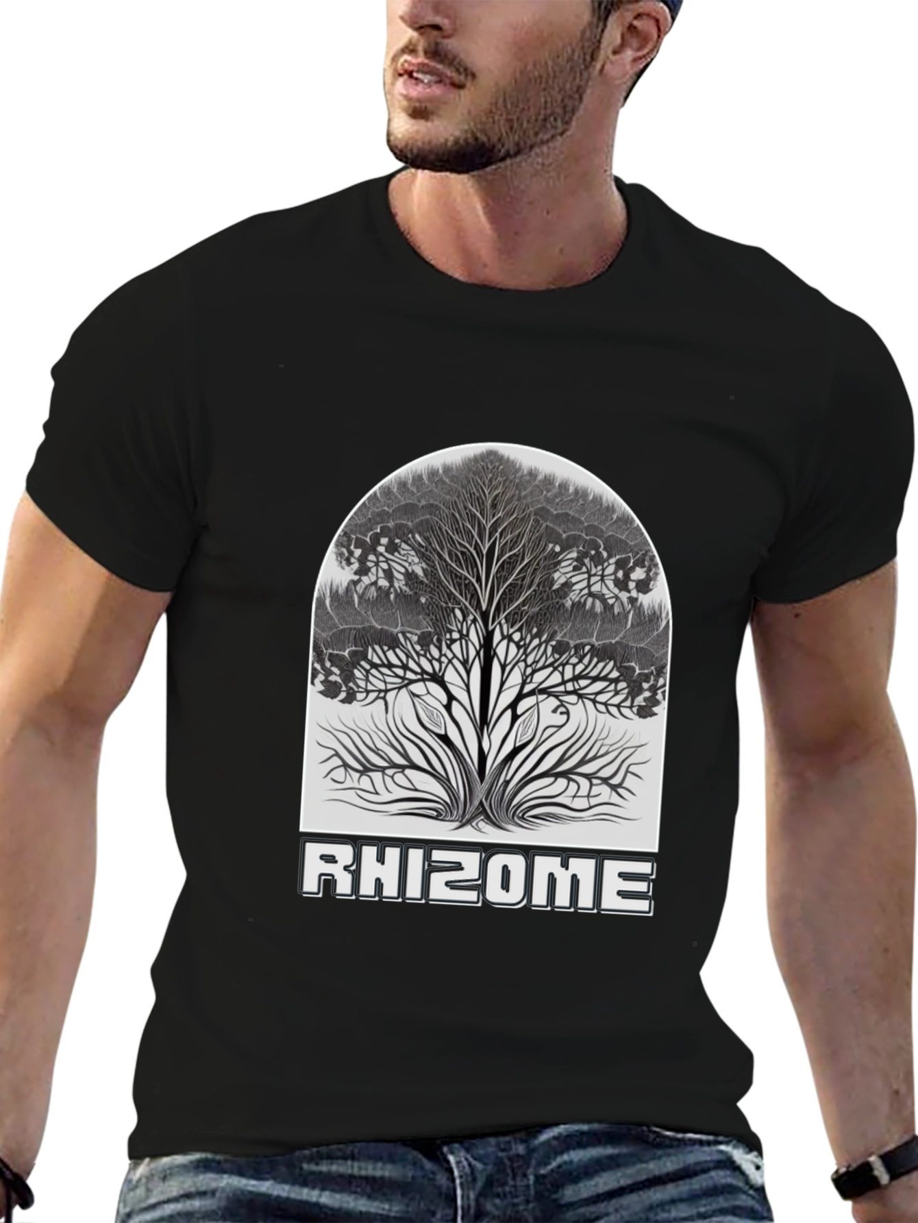 Rhizome Tree Graphic Tee - Stylish Nature Design