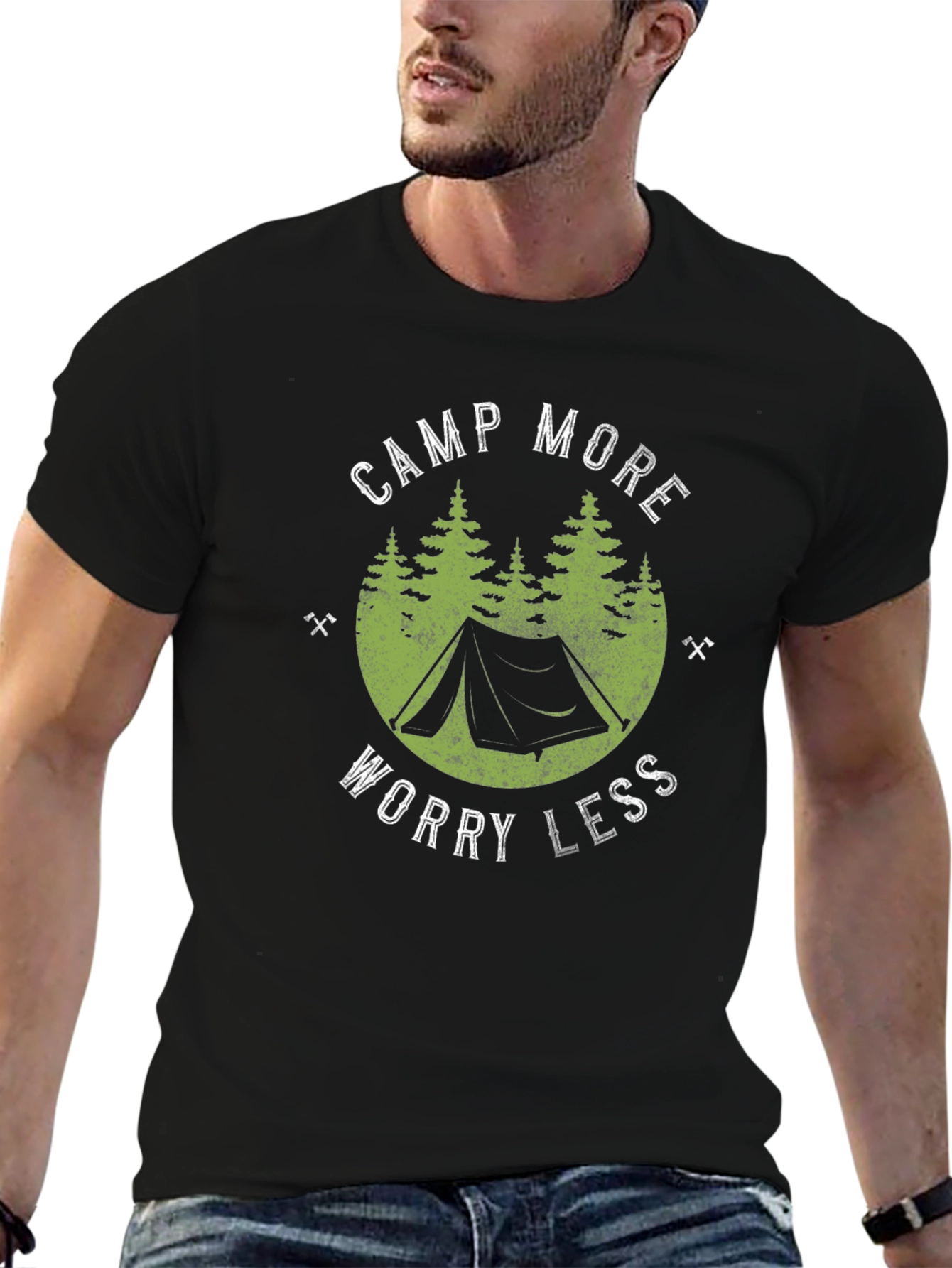 Camp More Worry Less Graphic Tee