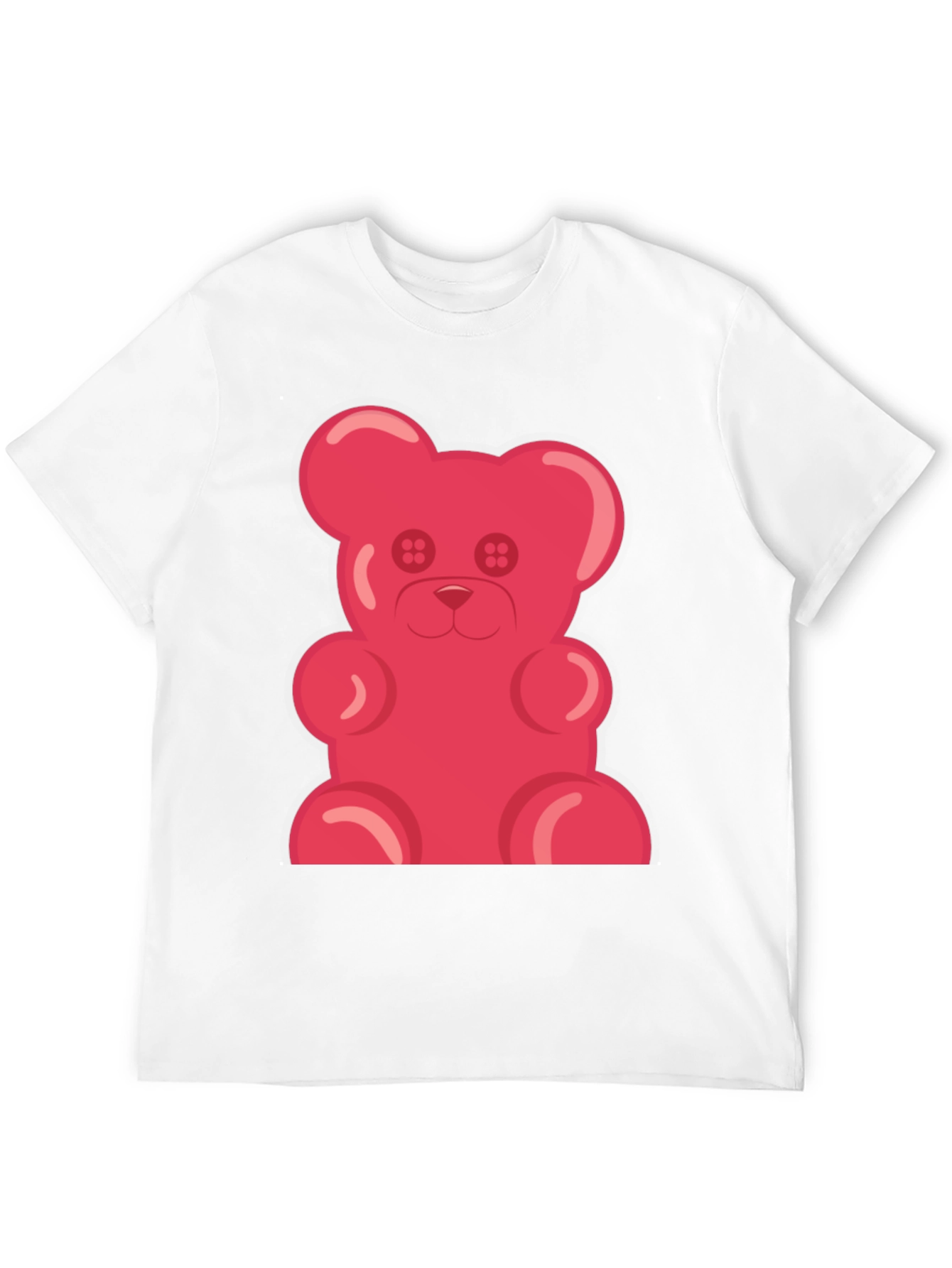 Gummy Bear Graphic Tee - Black Cotton T-Shirt