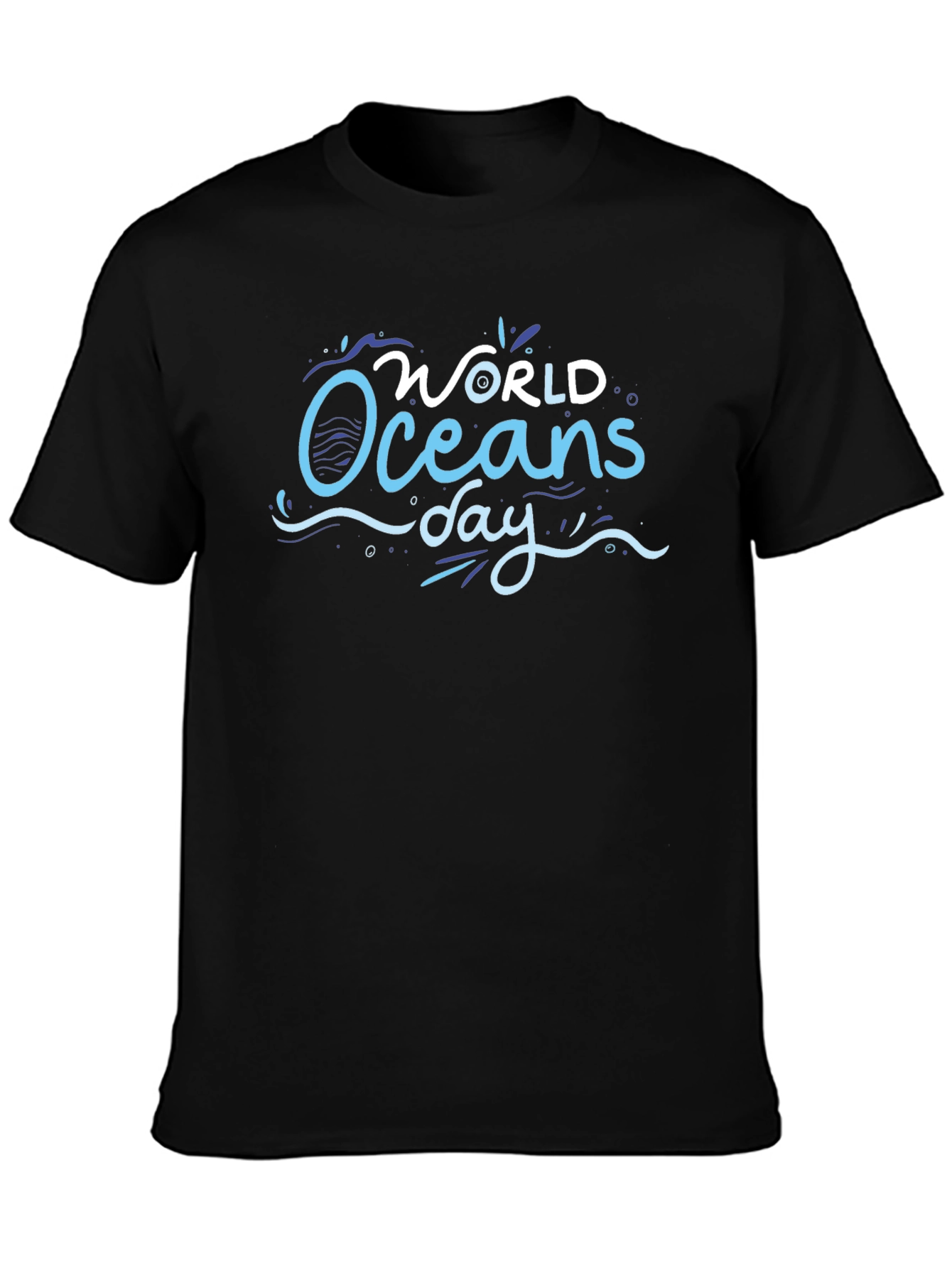 World Oceans Day Black Graphic Tee