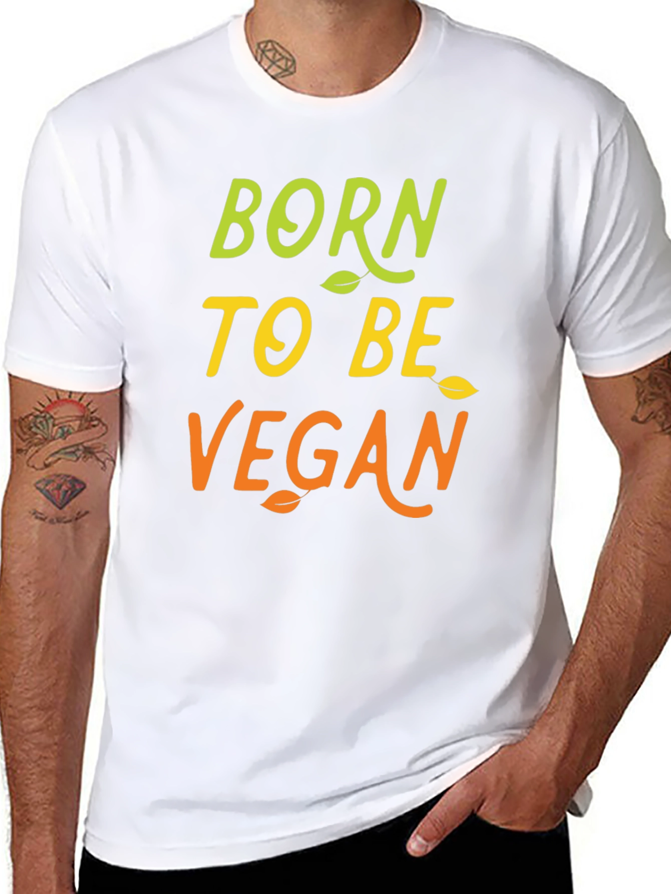 Born to be Vegan Black Graphic Tee