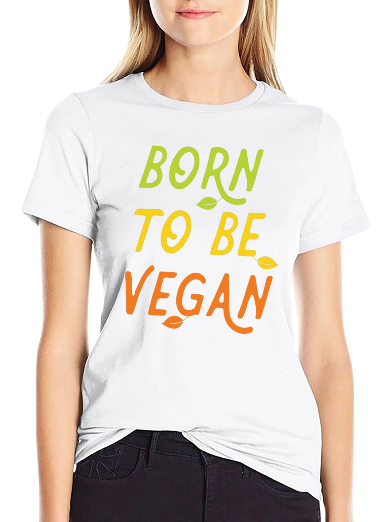 Born to be Vegan Black Graphic Tee