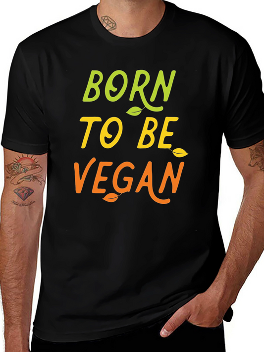Born to be Vegan Black Graphic Tee