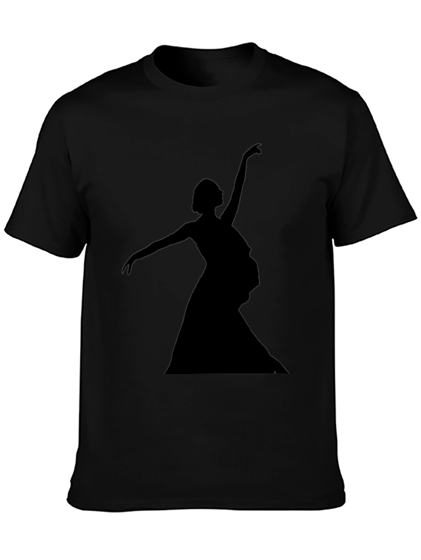 Ballerina Silhouette Graphic Tee - Unisex Black T-Shirt
