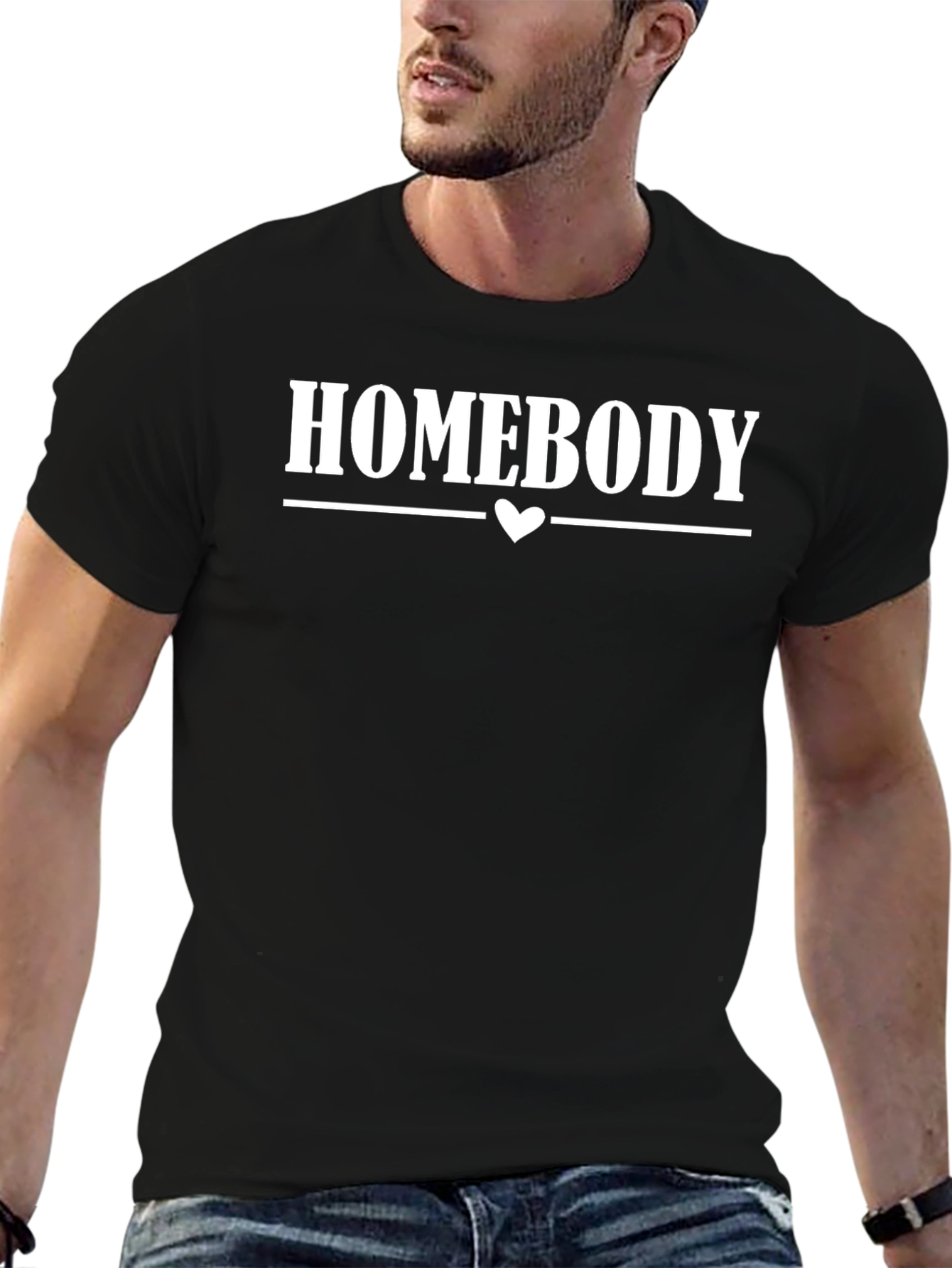 Homebody Graphic Tee - Black Cotton Comfort
