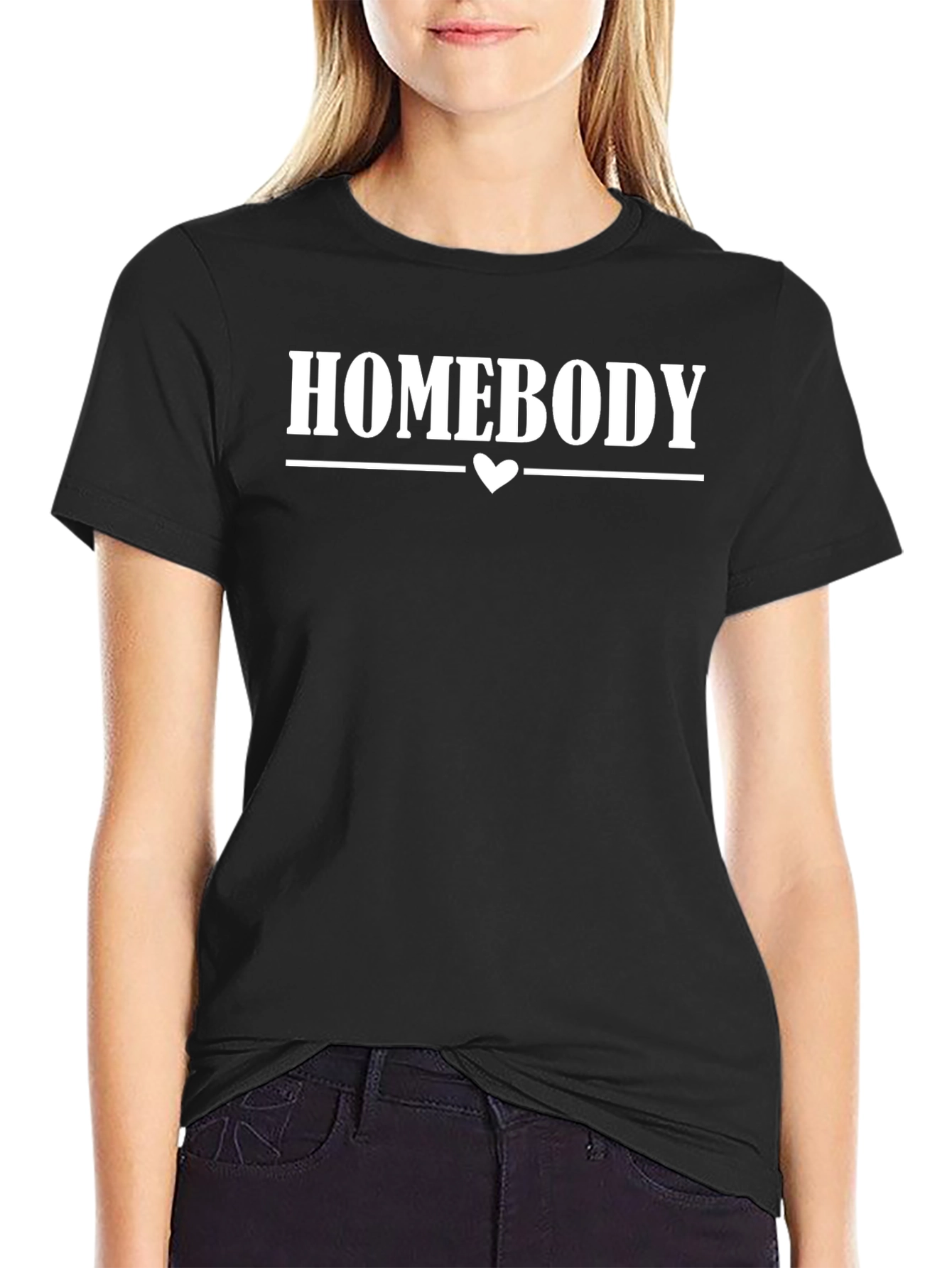 Homebody Graphic Tee - Black Cotton Comfort