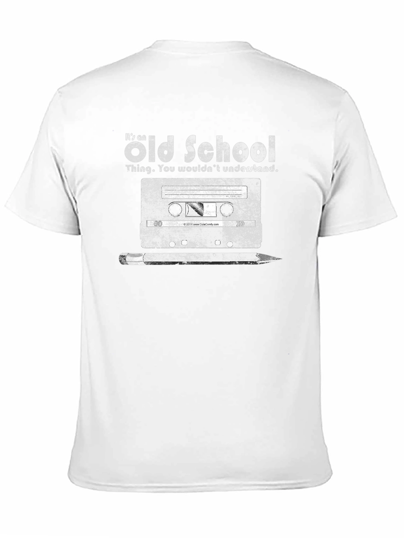 Old School Cassette Tape & Pencil Graphic Tee