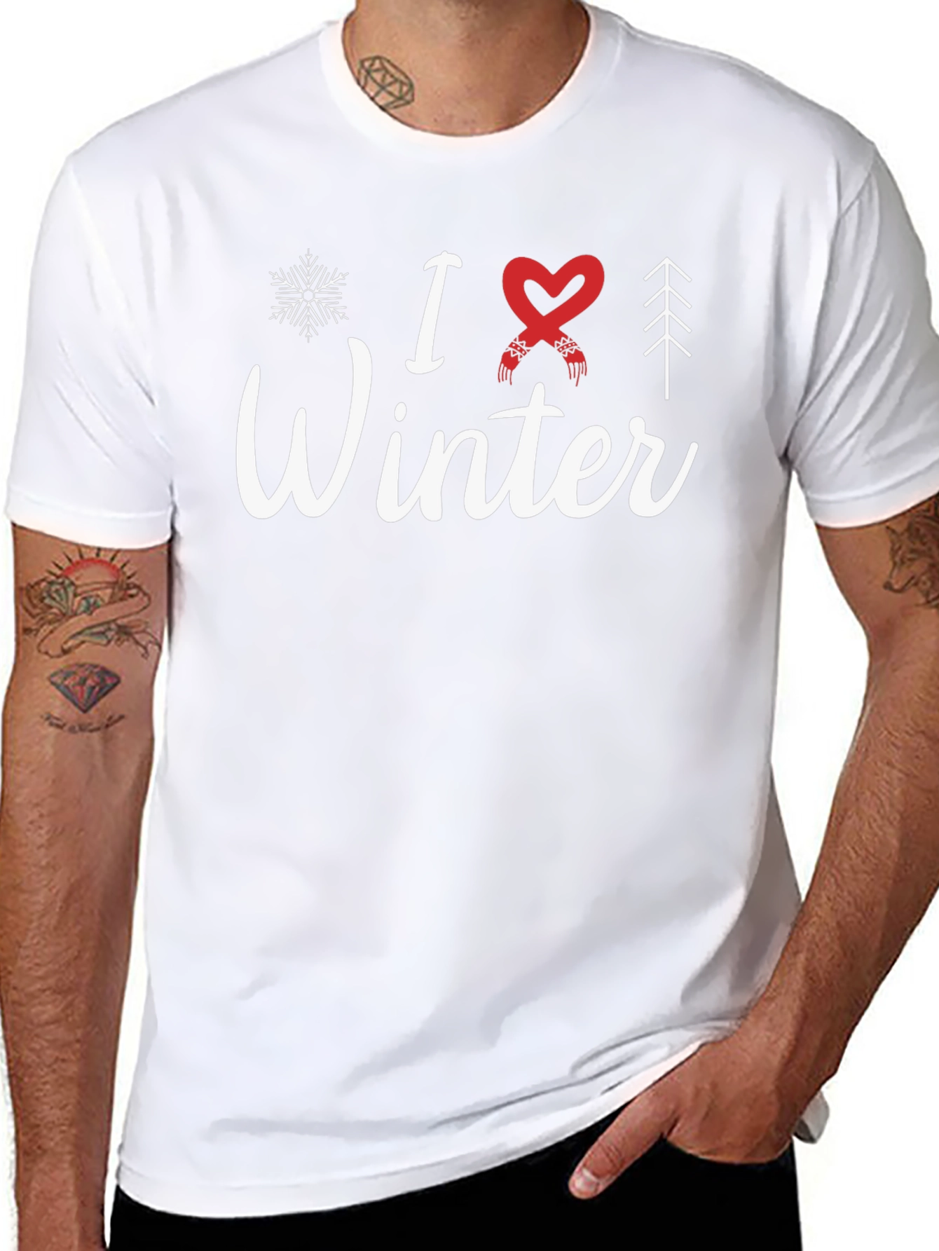 I Love Winter Graphic T-Shirt - Holiday Season Apparel