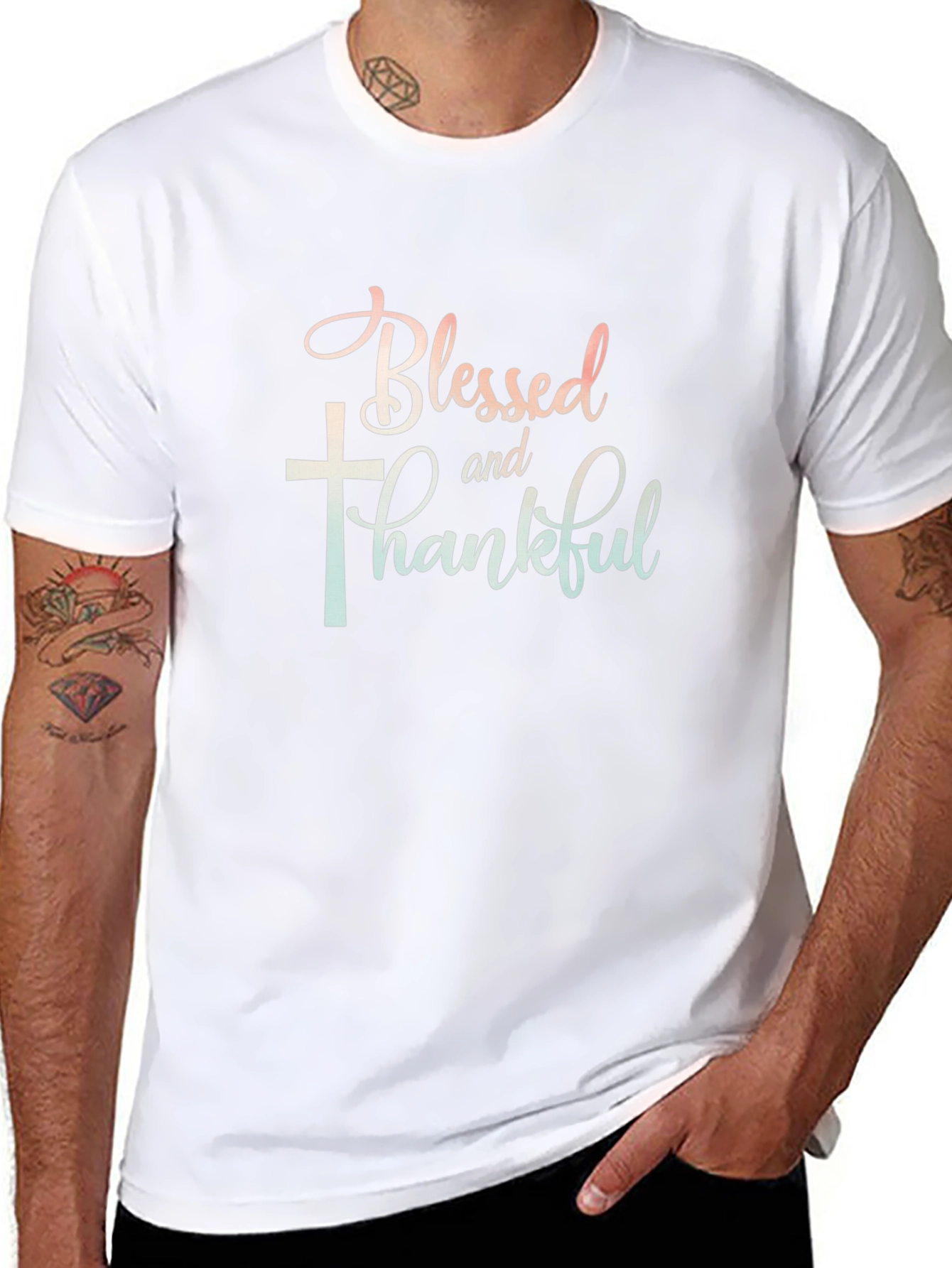 Blessed and Thankful Graphic T-Shirt