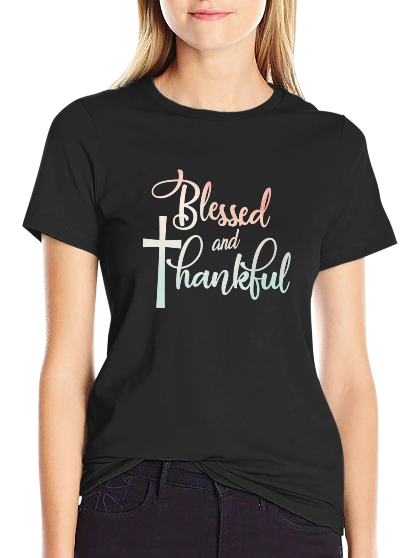 Blessed and Thankful Graphic T-Shirt