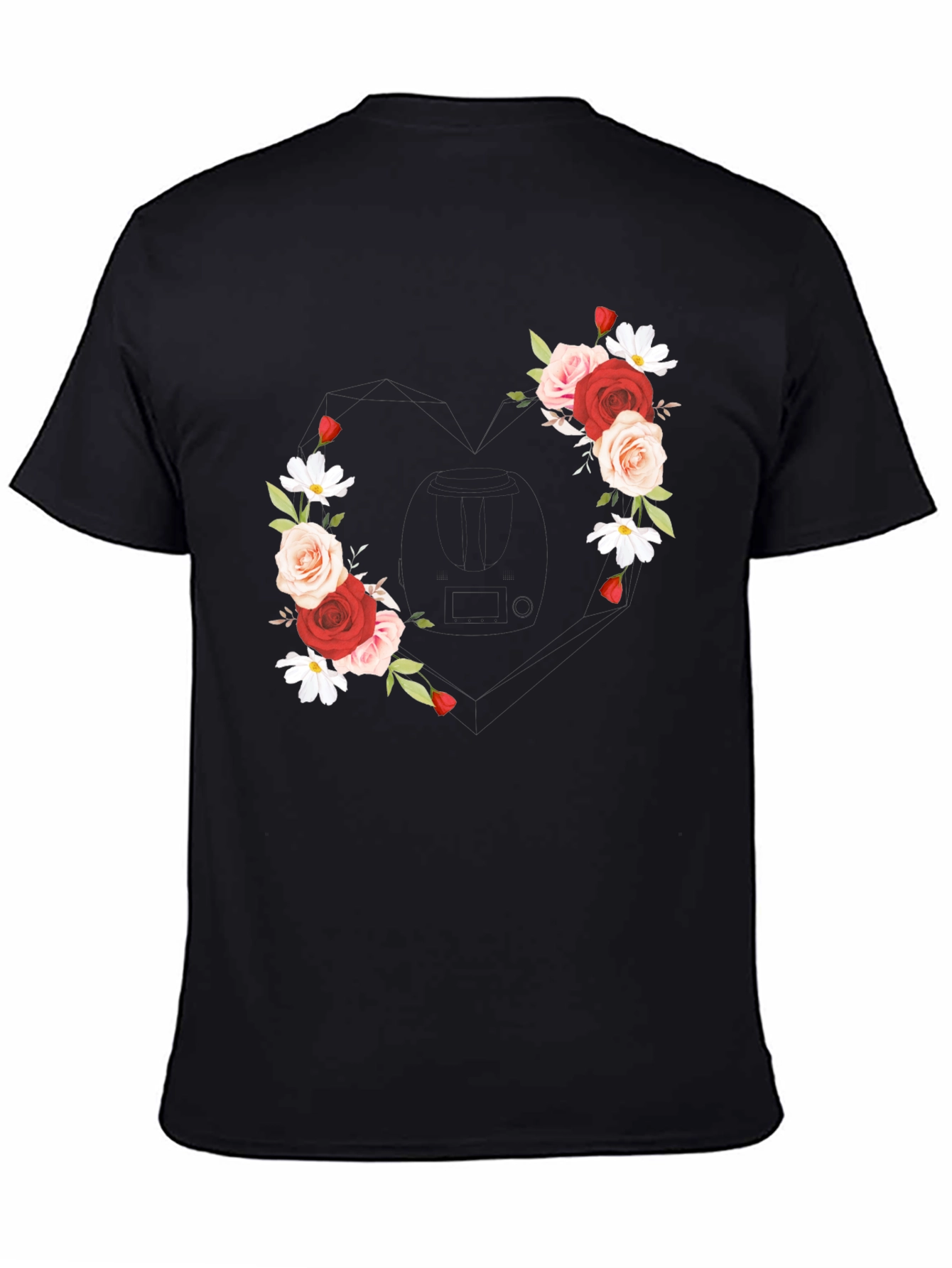 Floral Heart Tee - Romantic Graphic T-Shirt