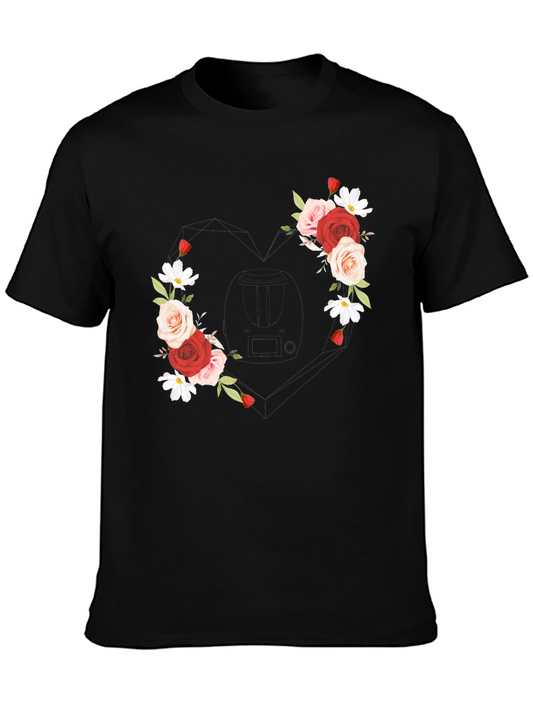 Floral Heart Tee - Romantic Graphic T-Shirt