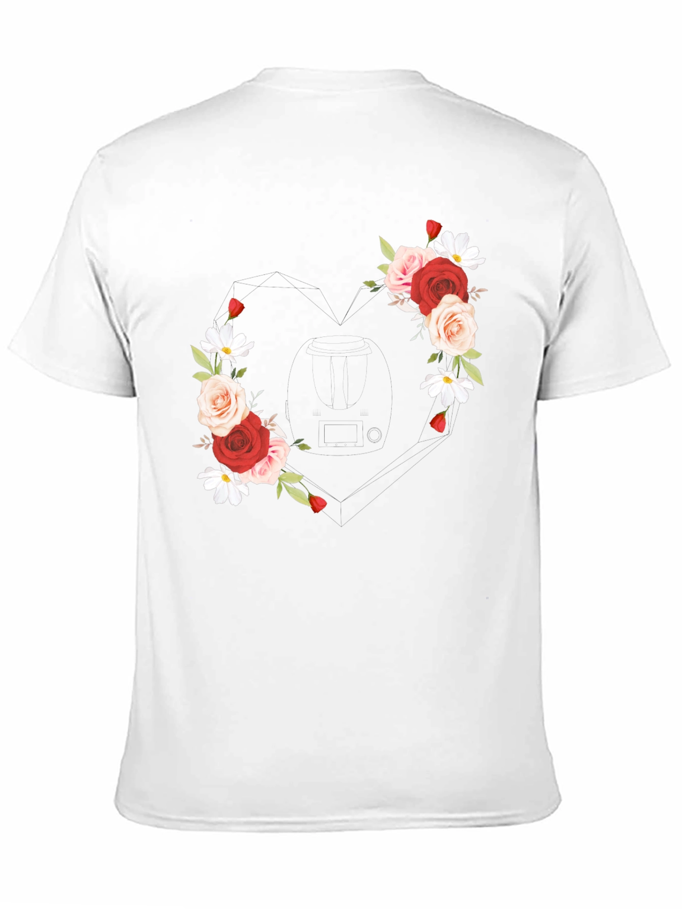 Floral Heart Tee - Romantic Graphic T-Shirt
