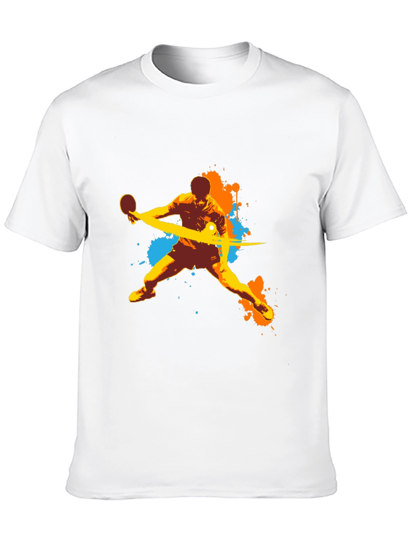 Cool Table Tennis Graphic Black T-Shirt