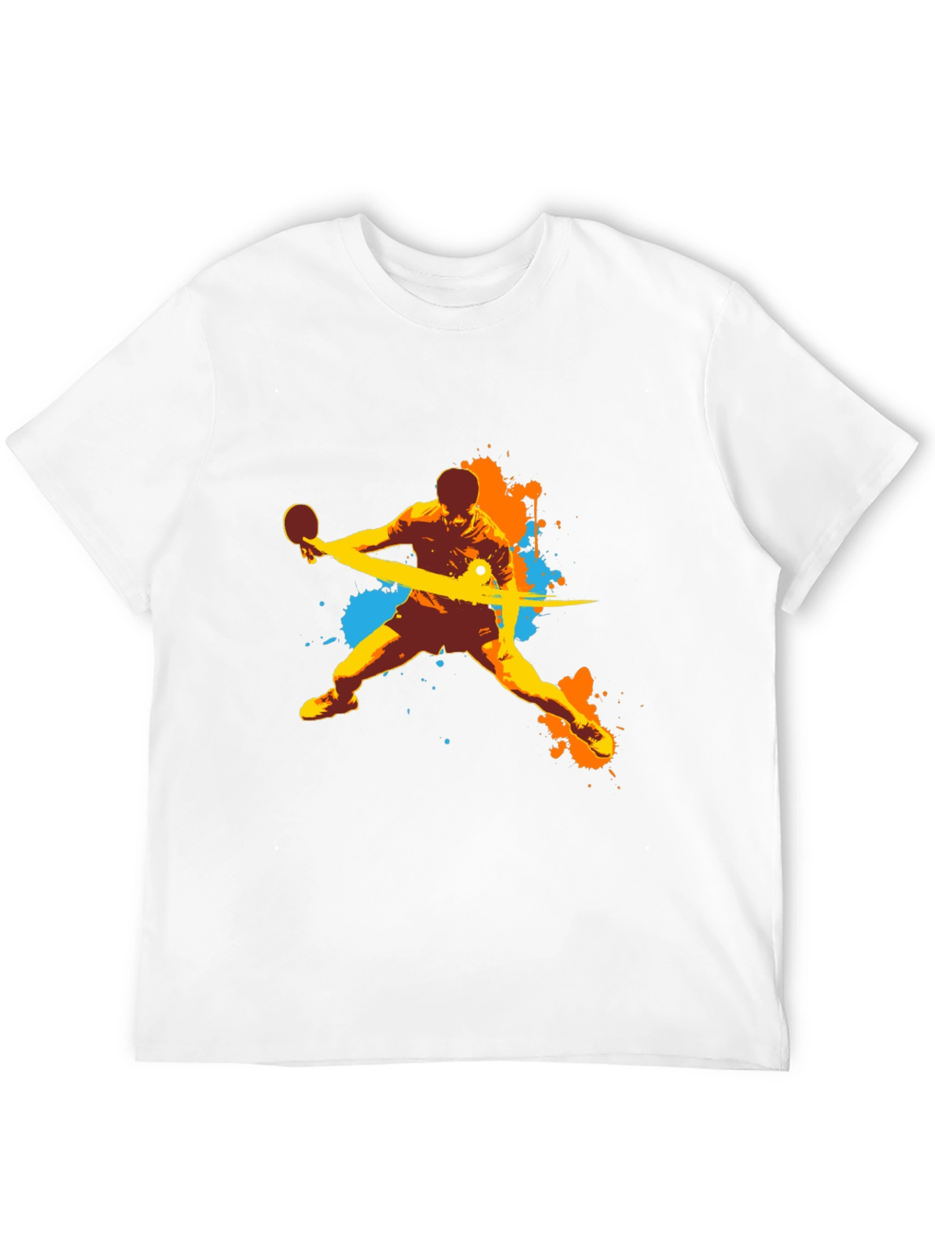 Cool Table Tennis Graphic Black T-Shirt