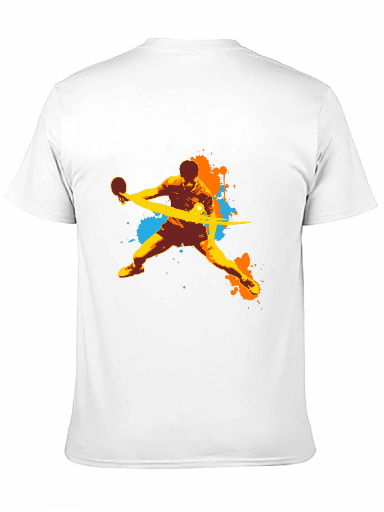 Cool Table Tennis Graphic Black T-Shirt