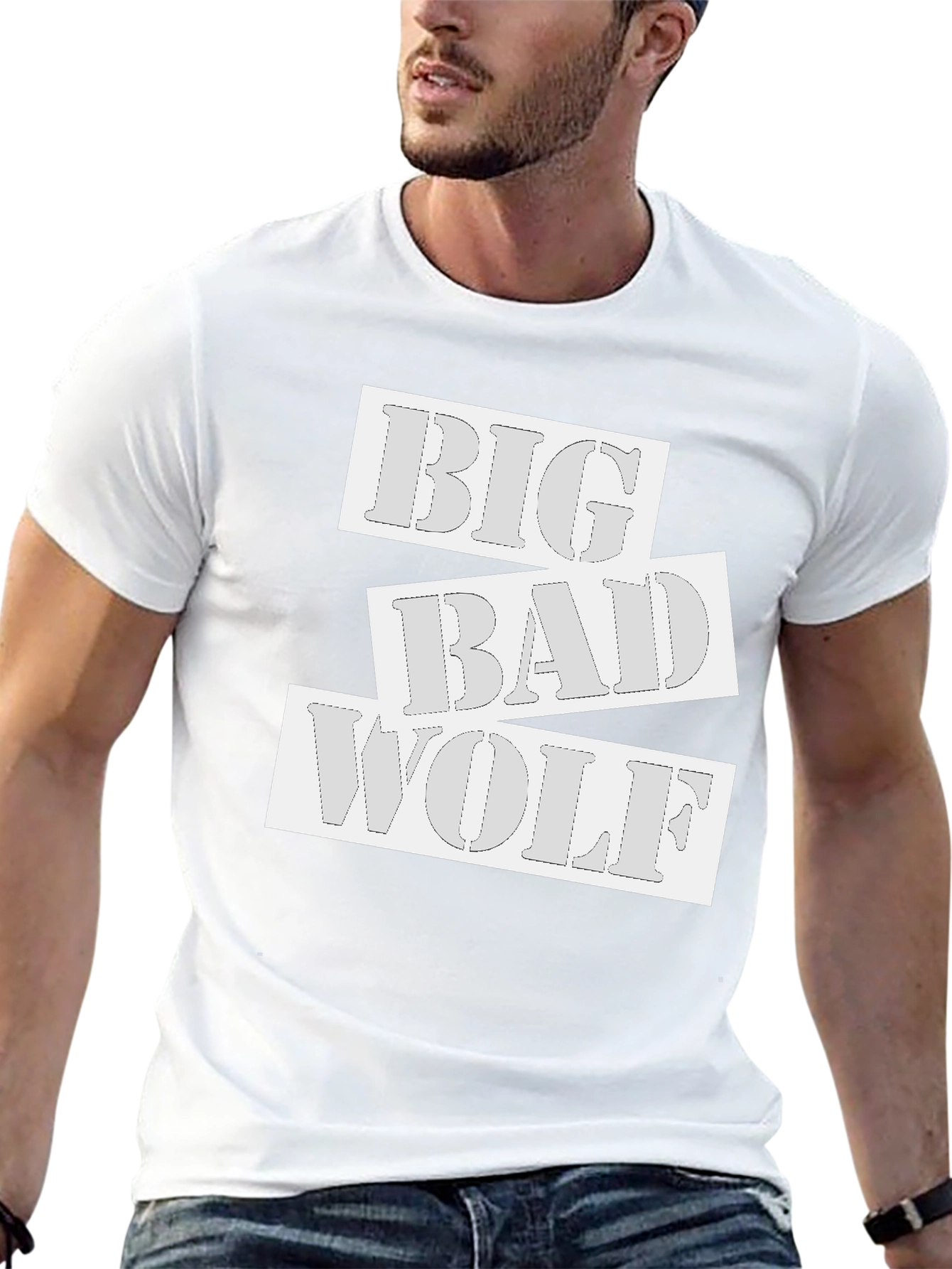 Big Bad Wolf Graphic T-Shirt - Black Cotton Tee