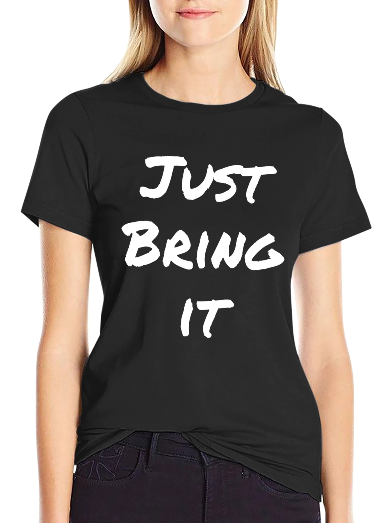 Just Bring It Black Graphic Tee