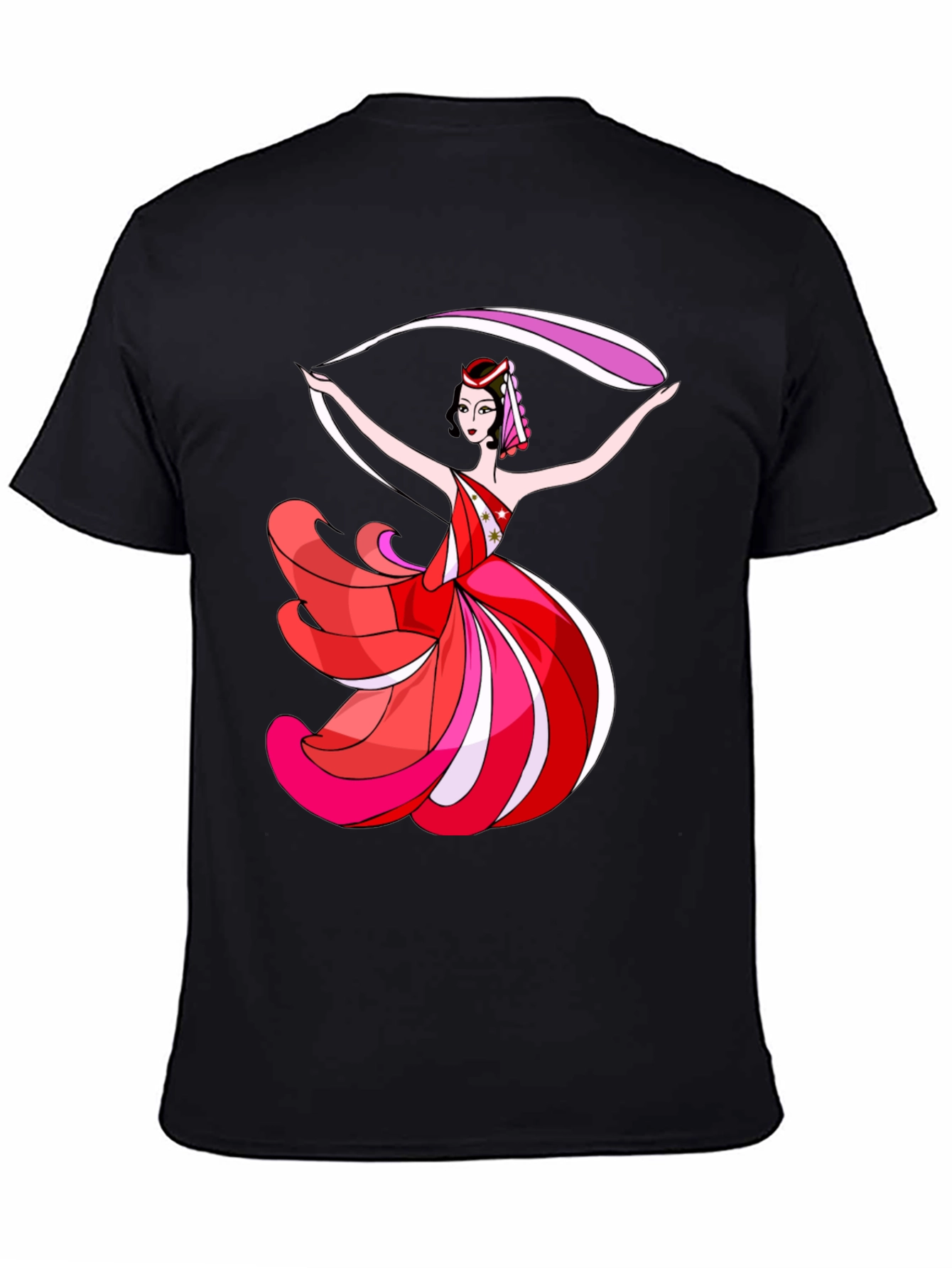 Dancing Woman Graphic Black T-Shirt