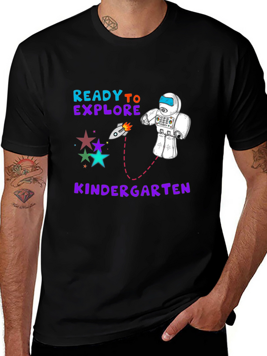 Ready to Explore Kindergarten T-Shirt Robot Stars