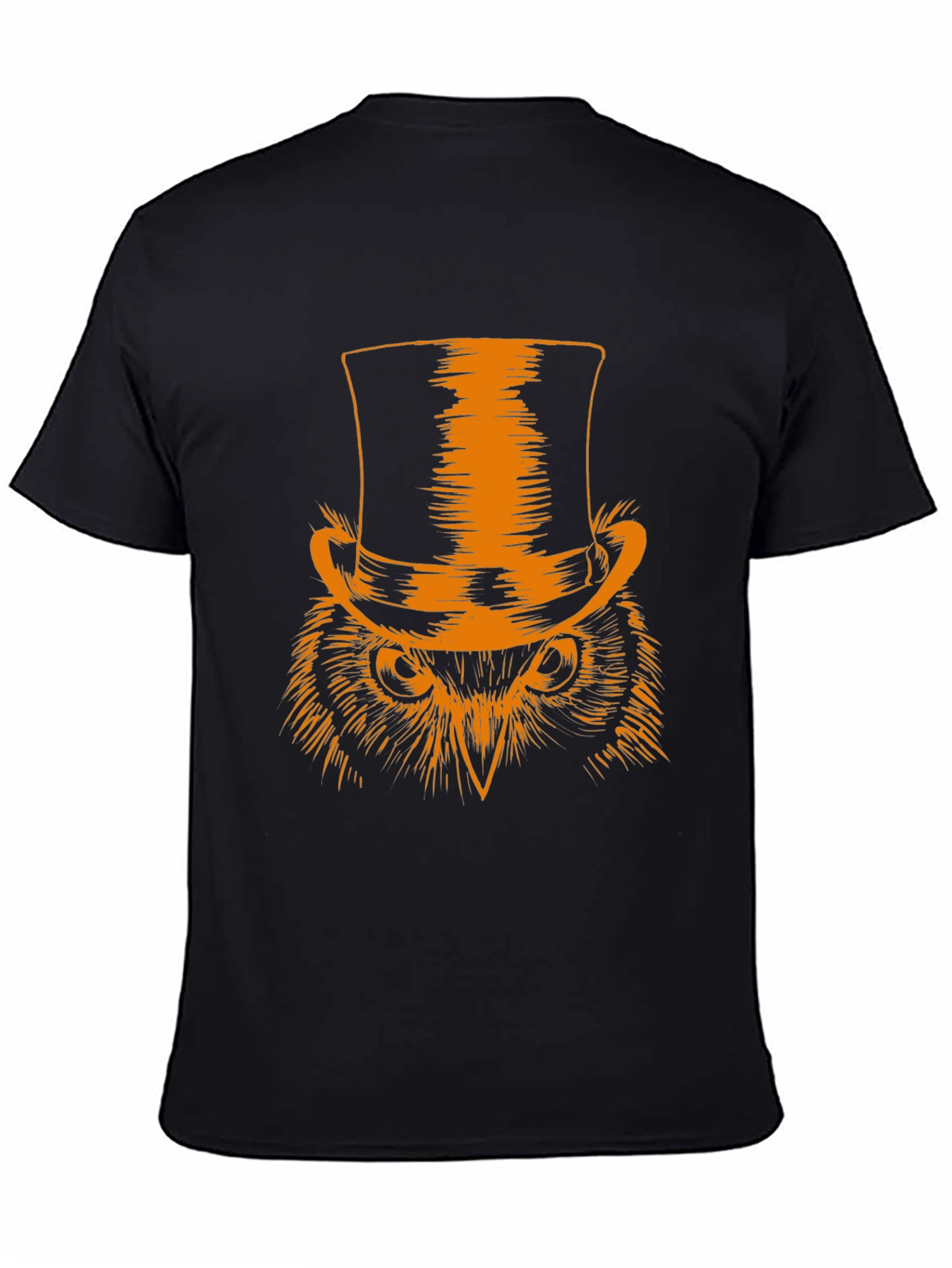 Owl Top Hat Graphic Tee - Mens Black T-Shirt