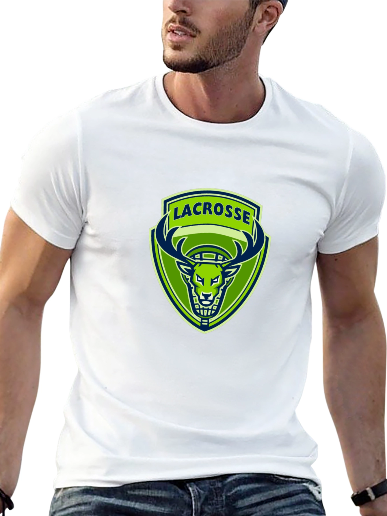 Lacrosse Deer Logo Black T-Shirt