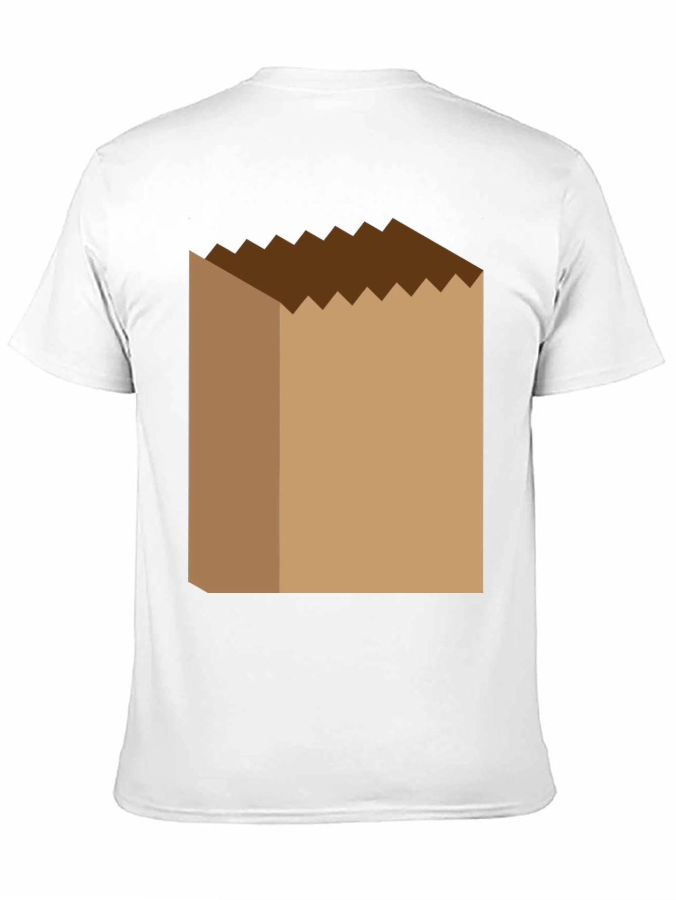 Novelty Paper Bag Graphic T-Shirt - Black