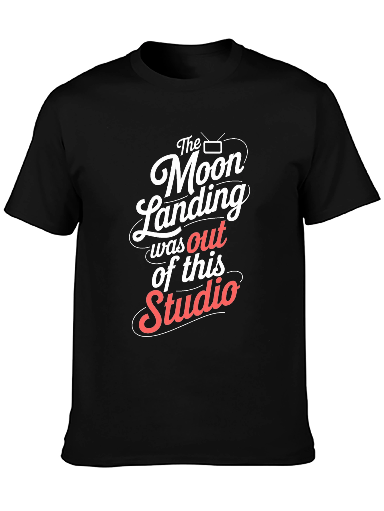 Moon Landing Studio Graphic Tee - Black Cotton