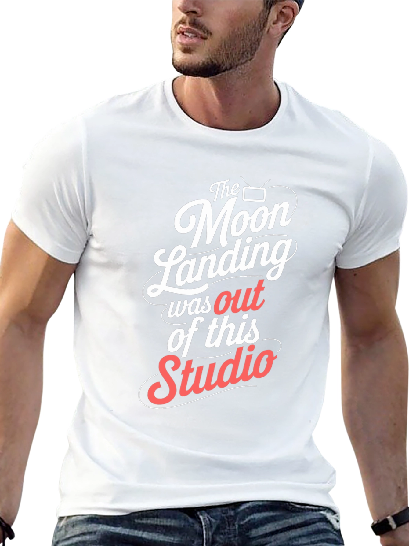 Moon Landing Studio Graphic Tee - Black Cotton