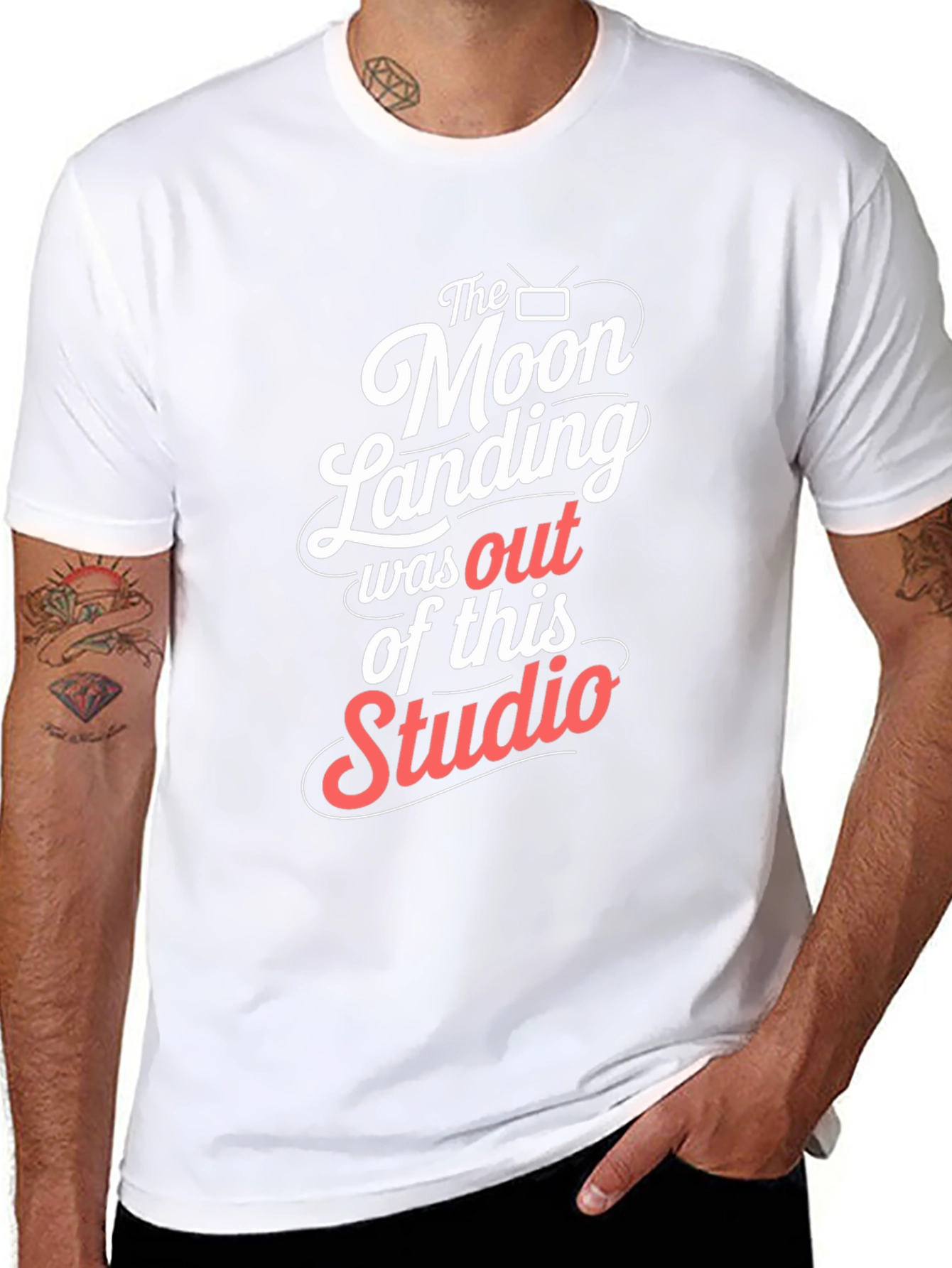 Moon Landing Studio Graphic Tee - Black Cotton