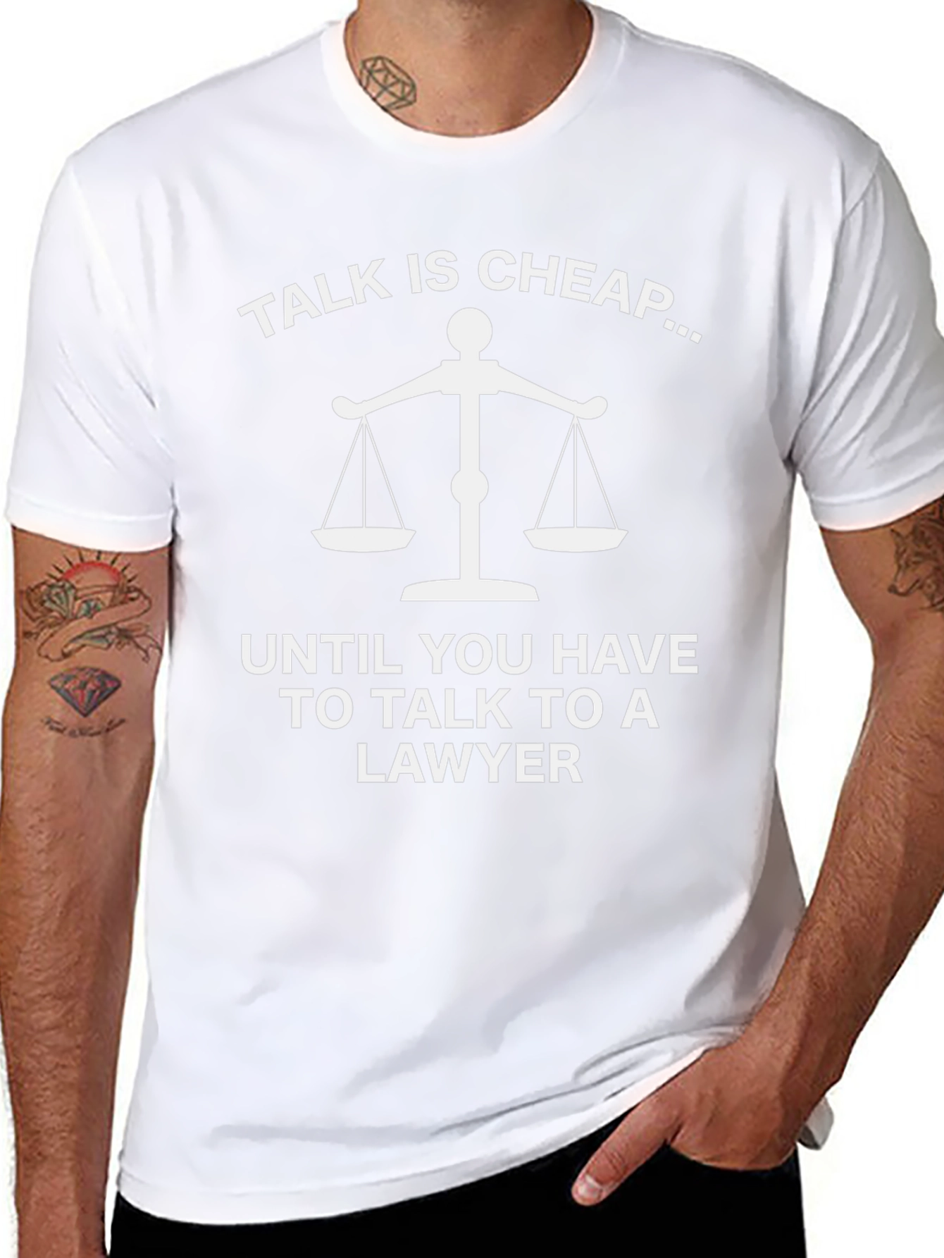 Talk is Cheap Lawyer Humor Graphic Tee