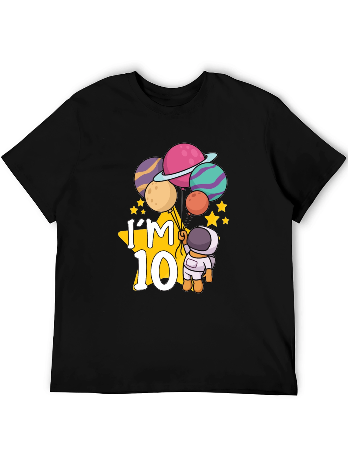 Im 10! Birthday Astronaut Planets T-Shirt