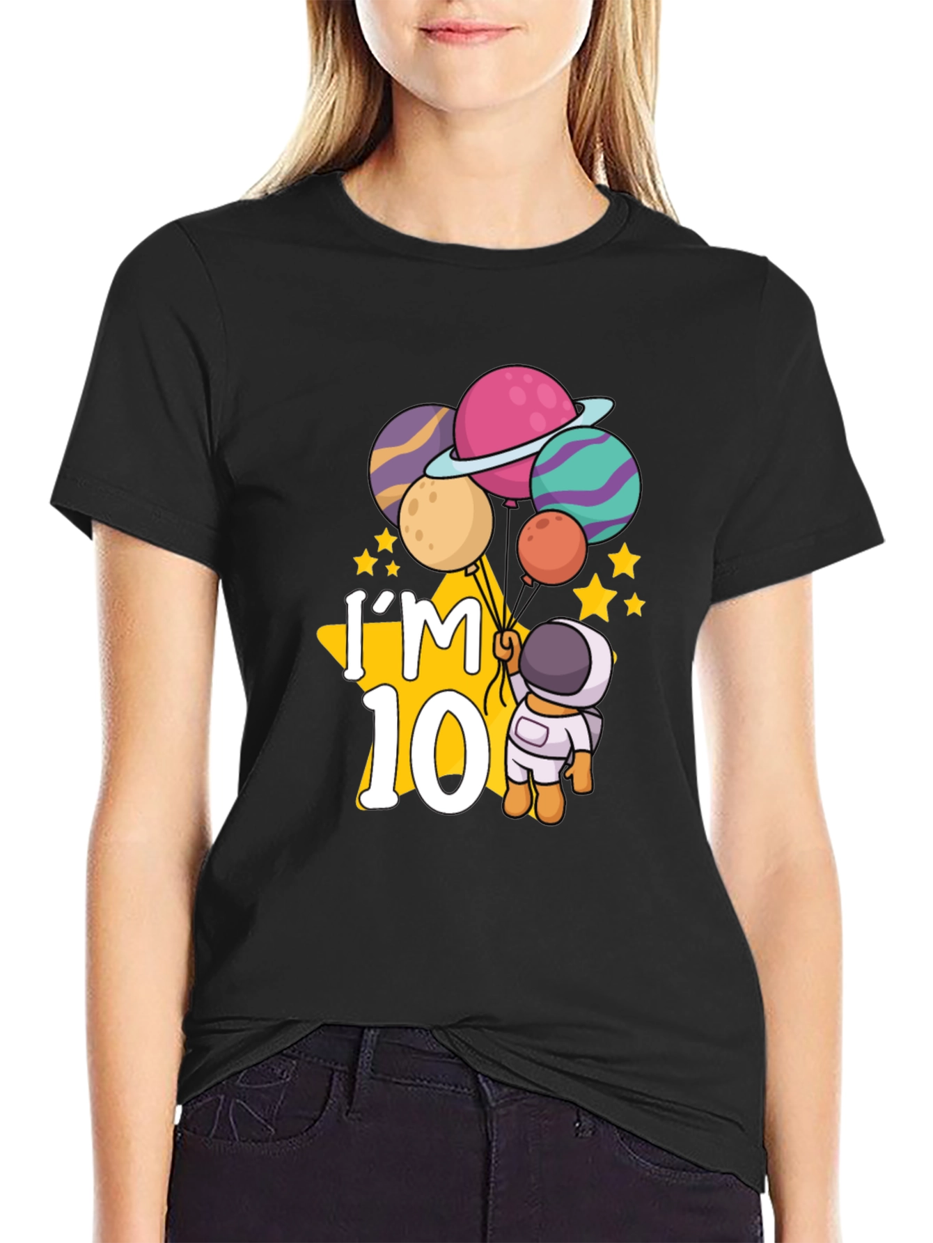 Im 10! Birthday Astronaut Planets T-Shirt