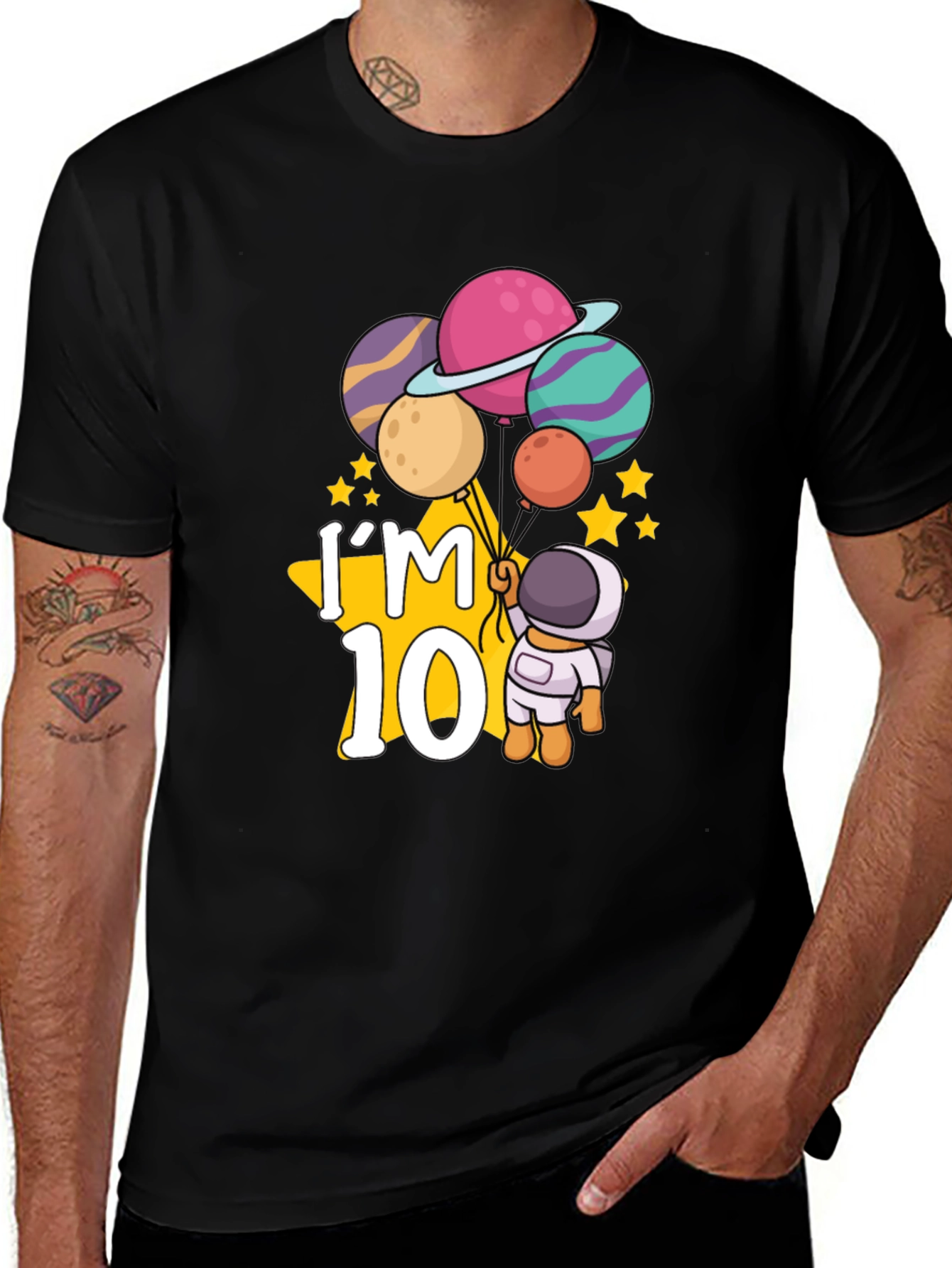 Im 10! Birthday Astronaut Planets T-Shirt