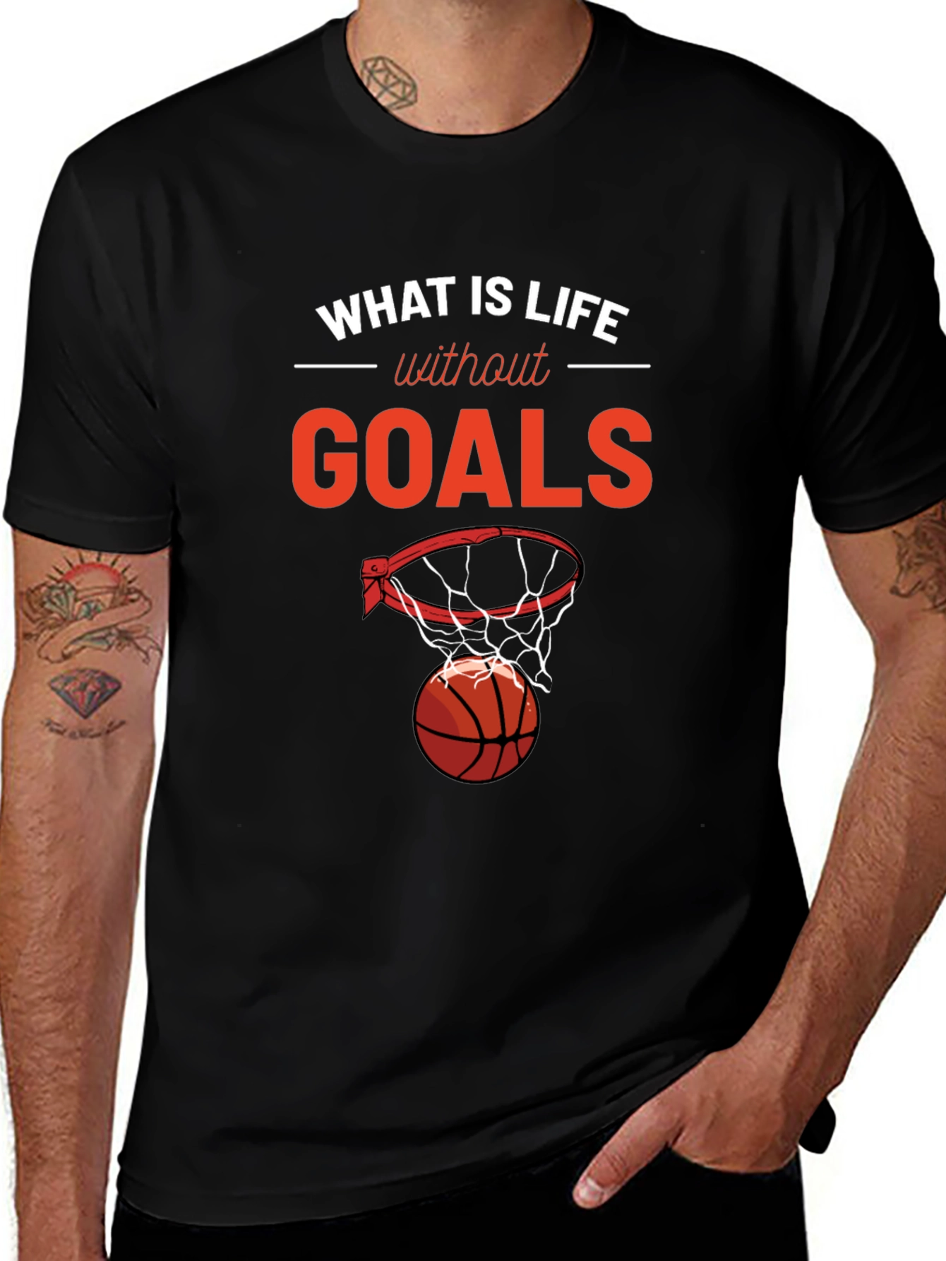 What is Life Without Goals? Basketball T-Shirt