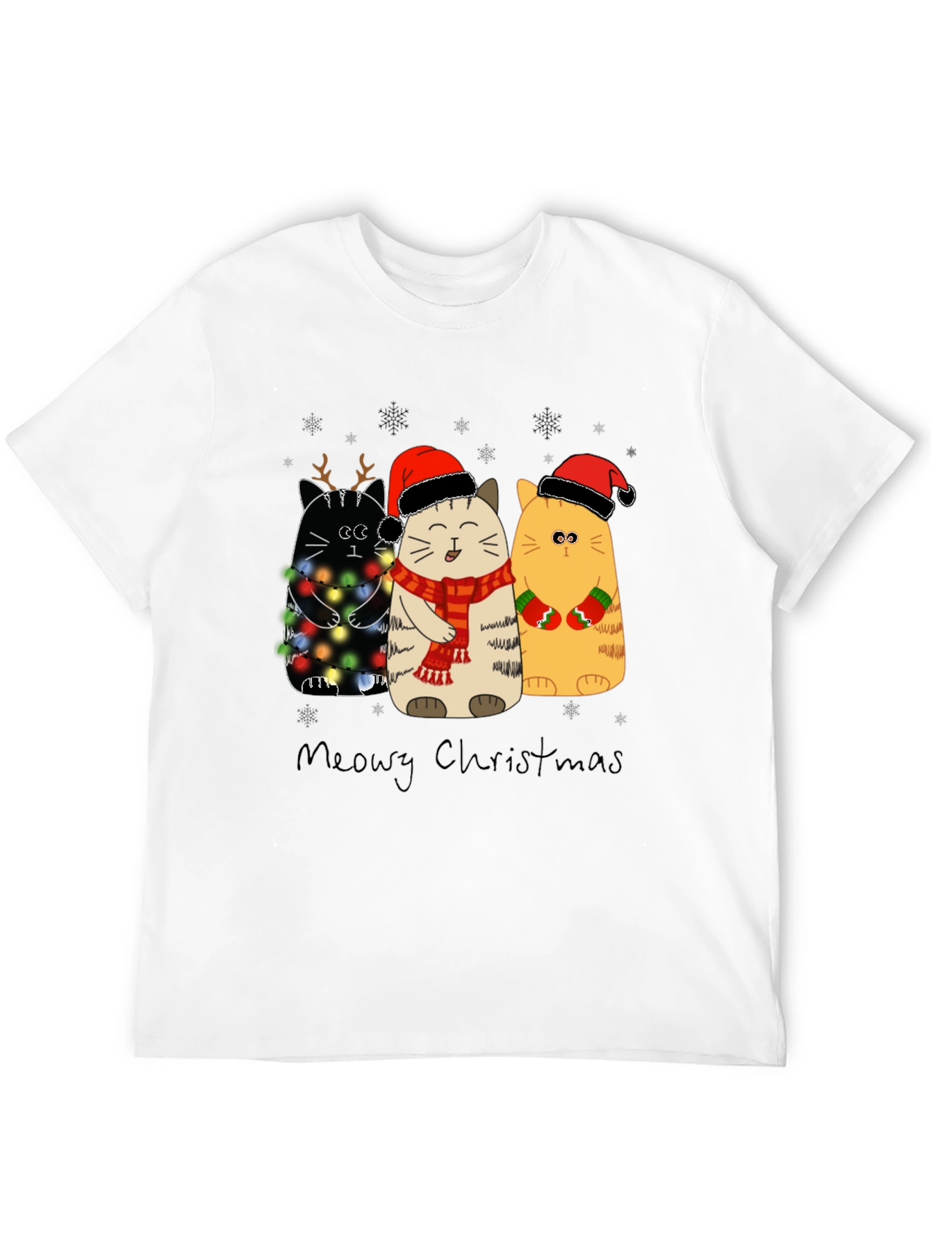 Meowy Christmas Cats Holiday T-Shirt