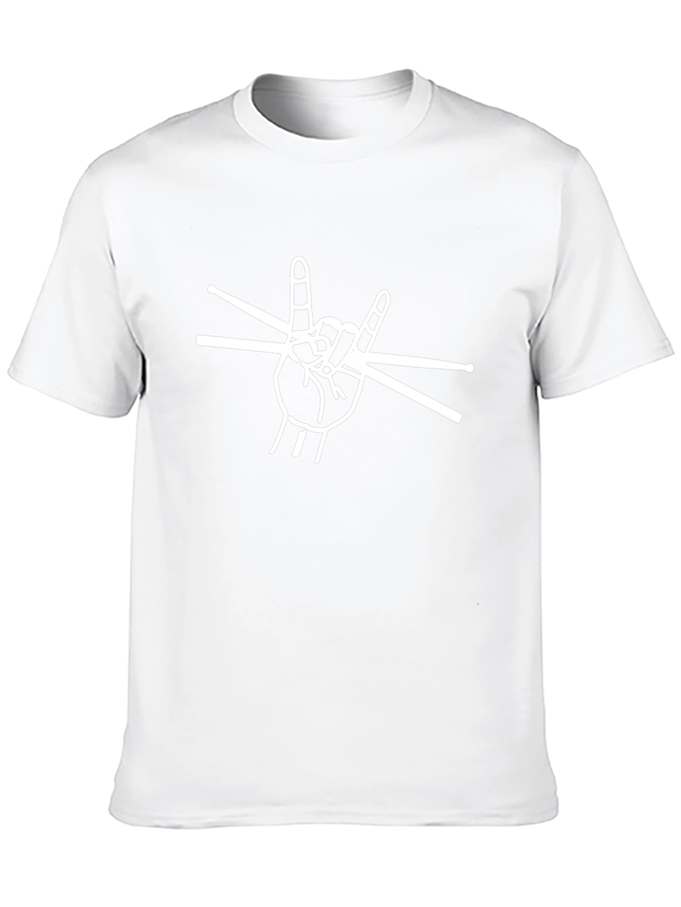 Rock On Drummer T-Shirt - Black Cotton Tee