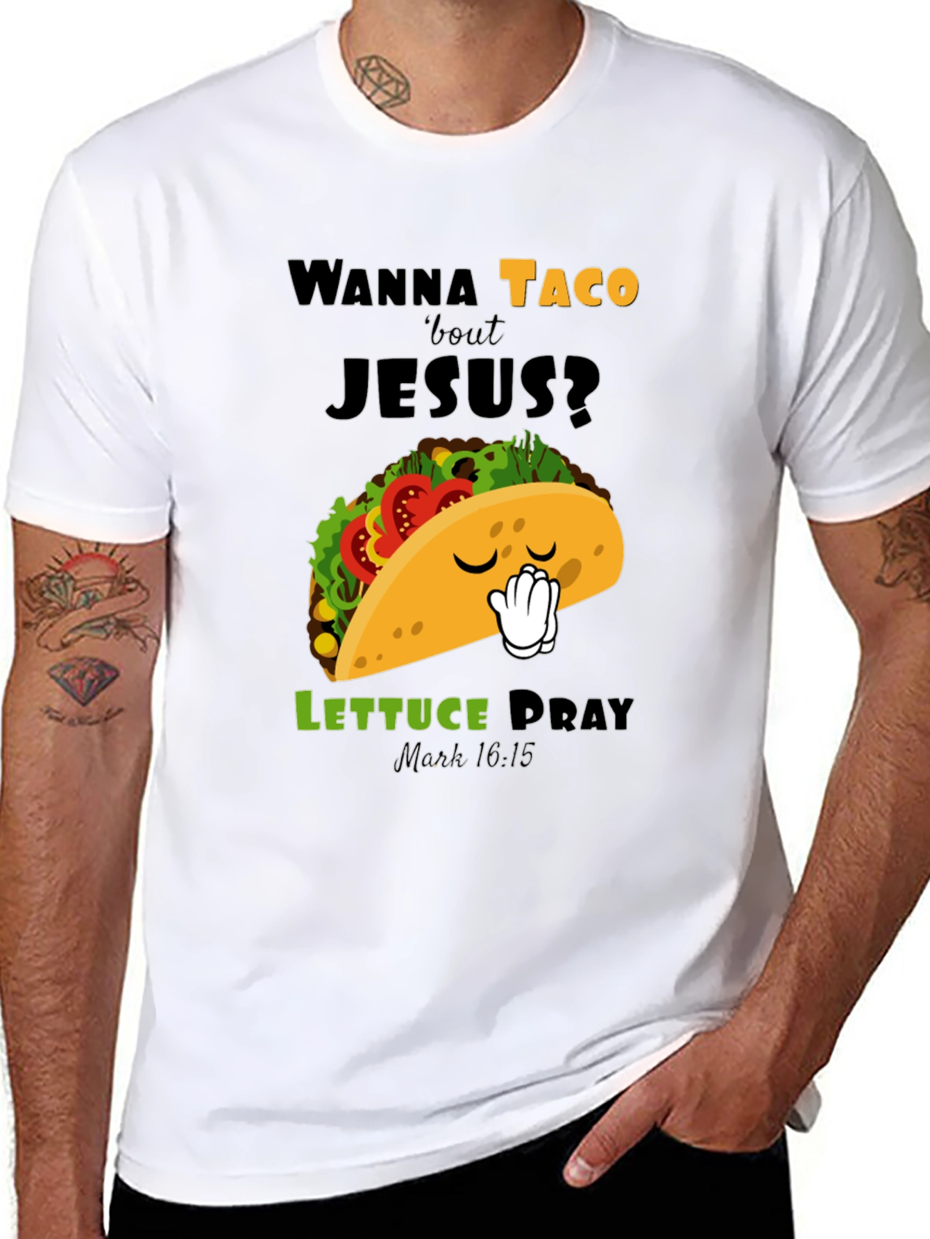 Wanna Taco Bout Jesus? T-Shirt - Christian Humor