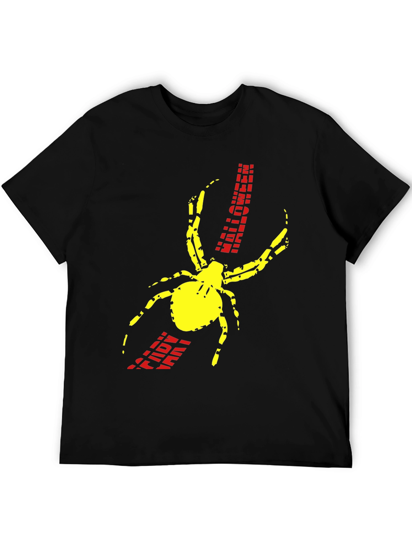 Spider Graphic Print Black T-Shirt