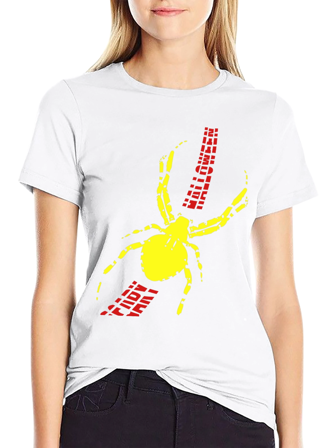 Spider Graphic Print Black T-Shirt
