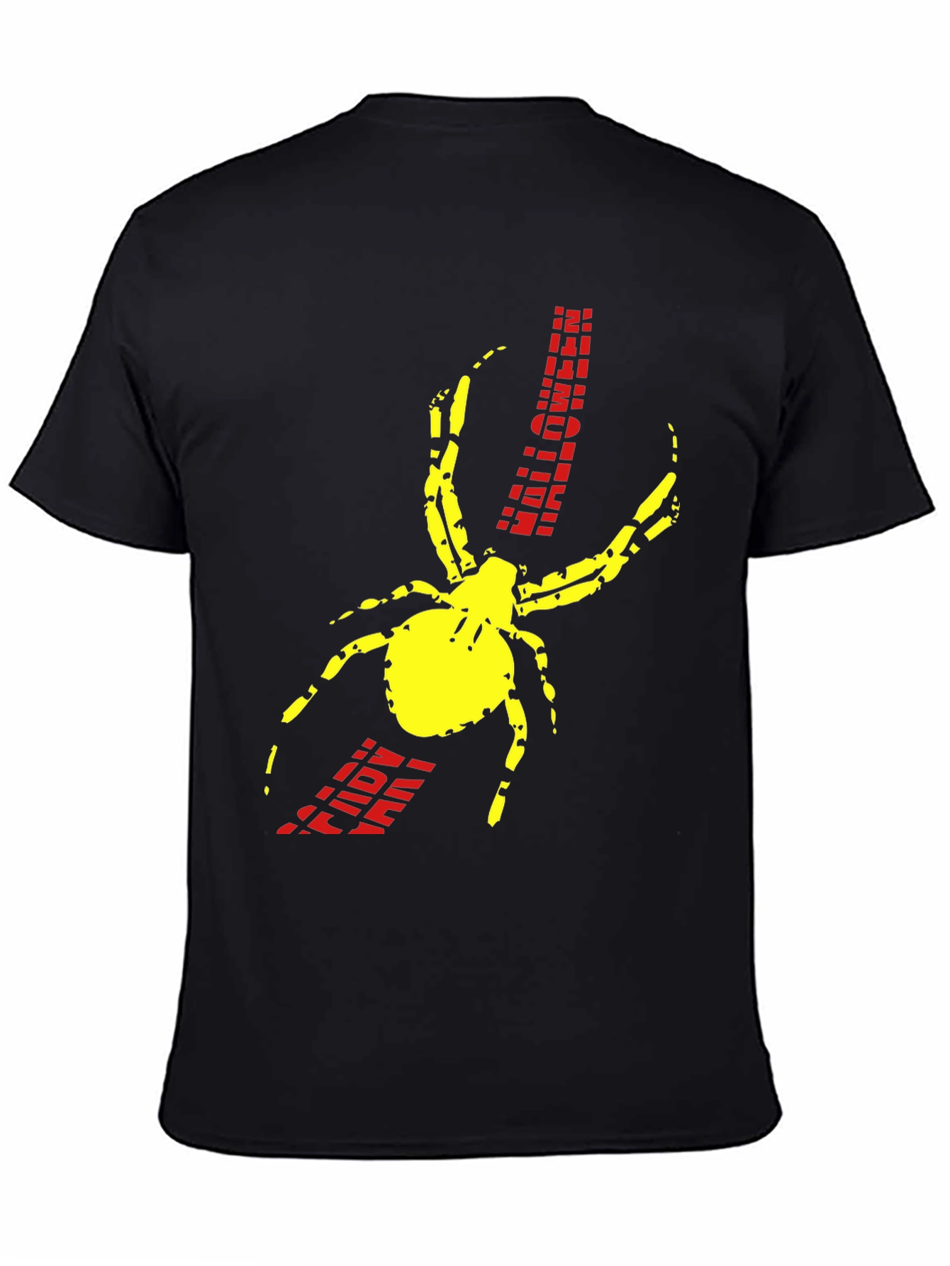 Spider Graphic Print Black T-Shirt