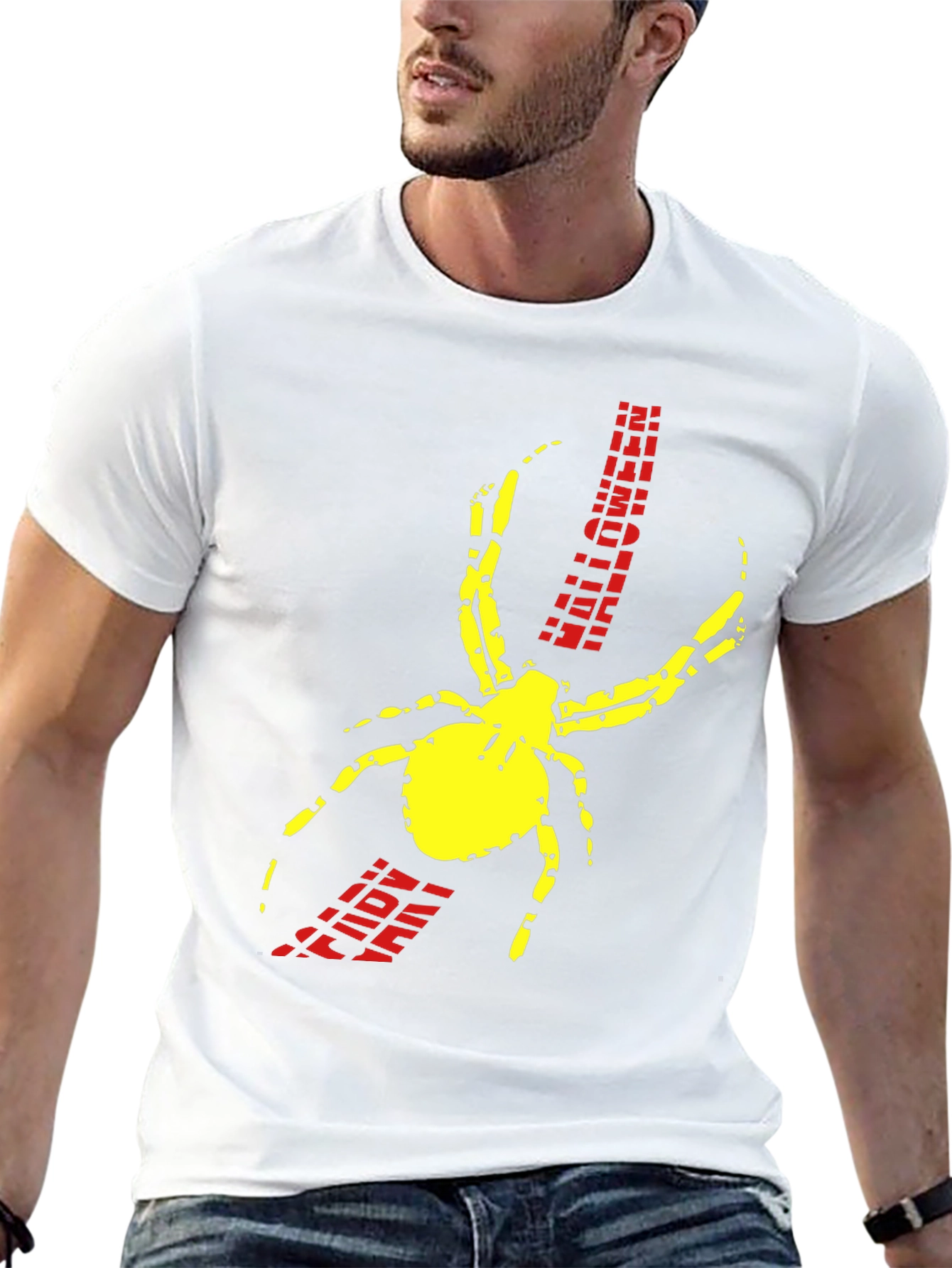 Spider Graphic Print Black T-Shirt