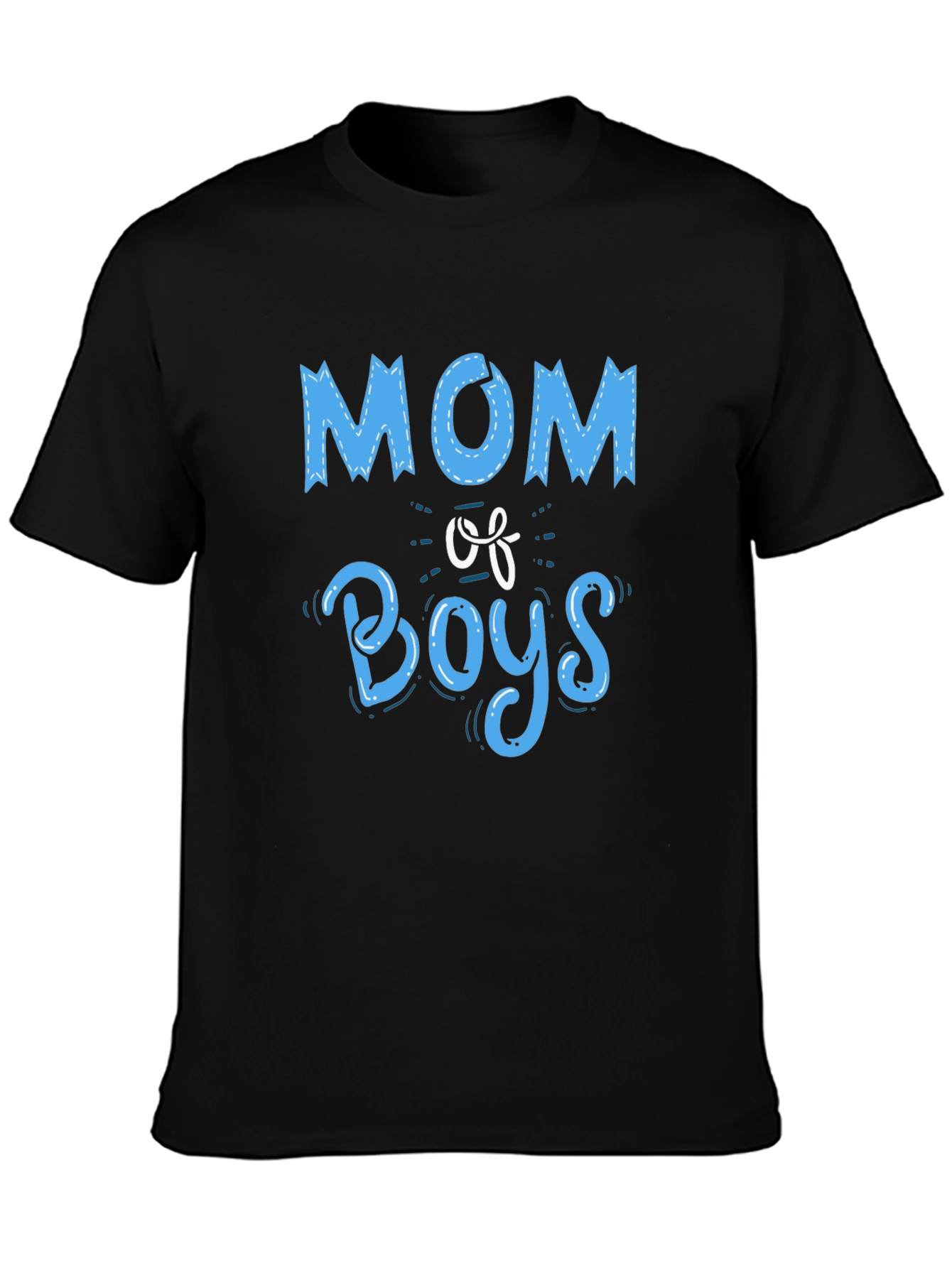 Mom of Boys Graphic Tee - Black Crewneck